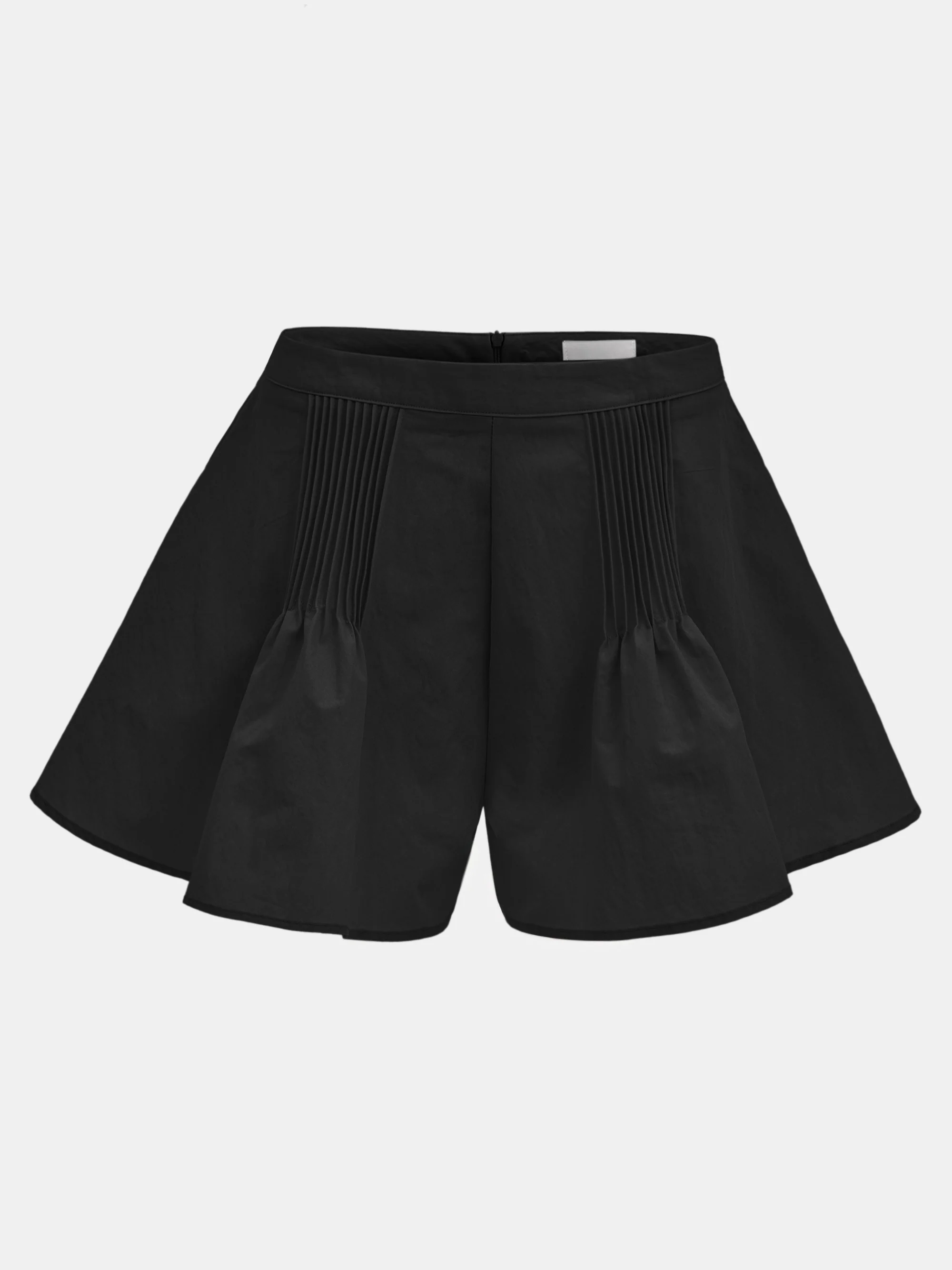 Pleat Balloon Shorts, Black - Image 8