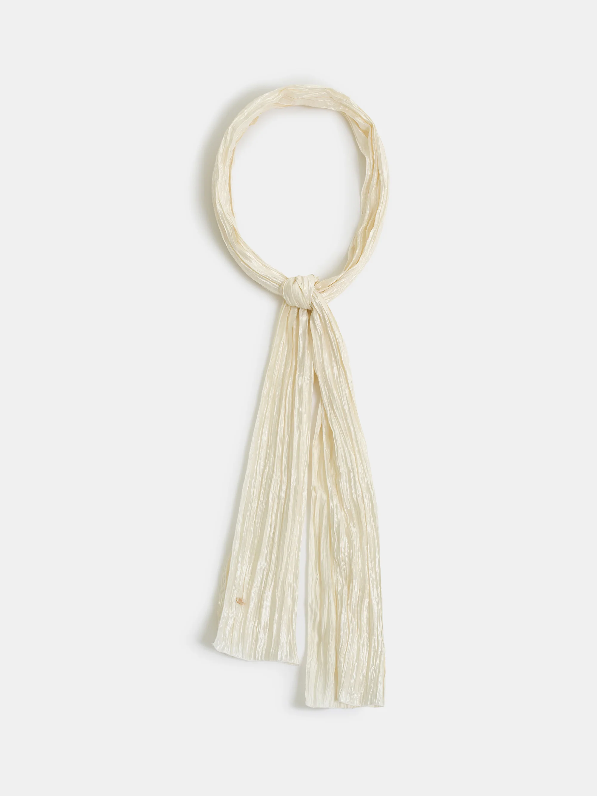 Pleated Scarf, Ivory - Image 4