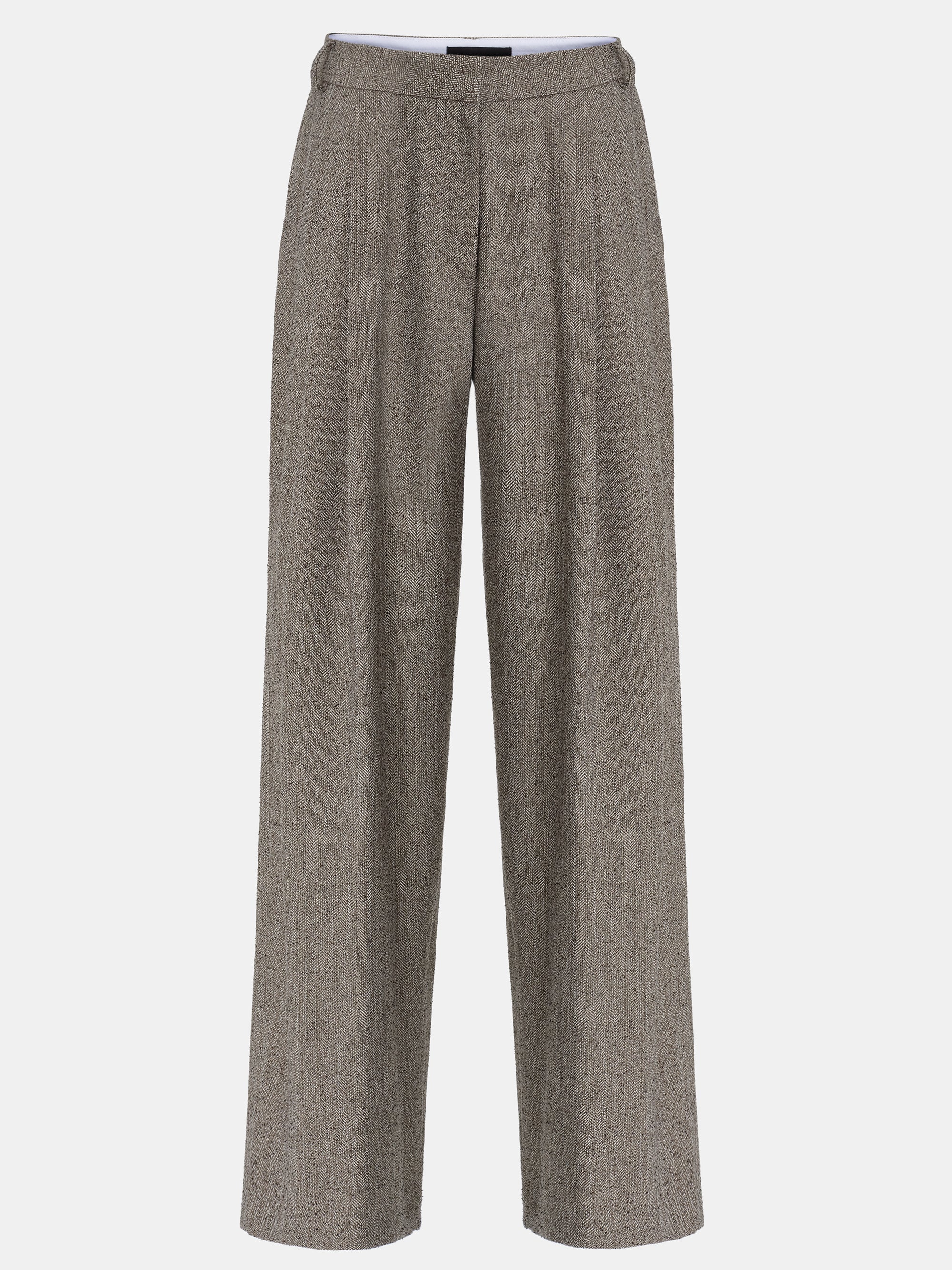 Pleated Trousers, Beige Melange - Image 4