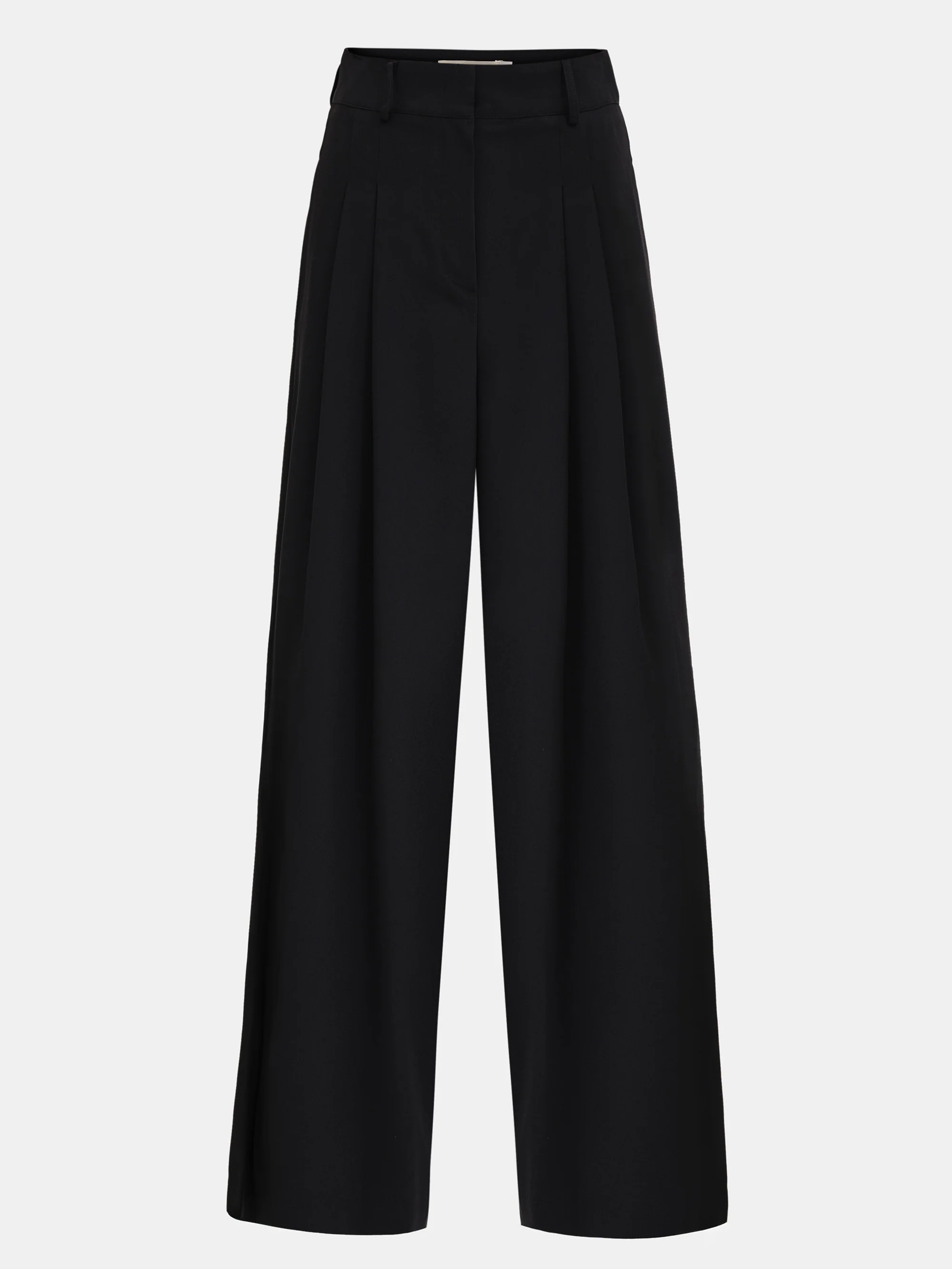 Pleated Trousers, Black - Image 4