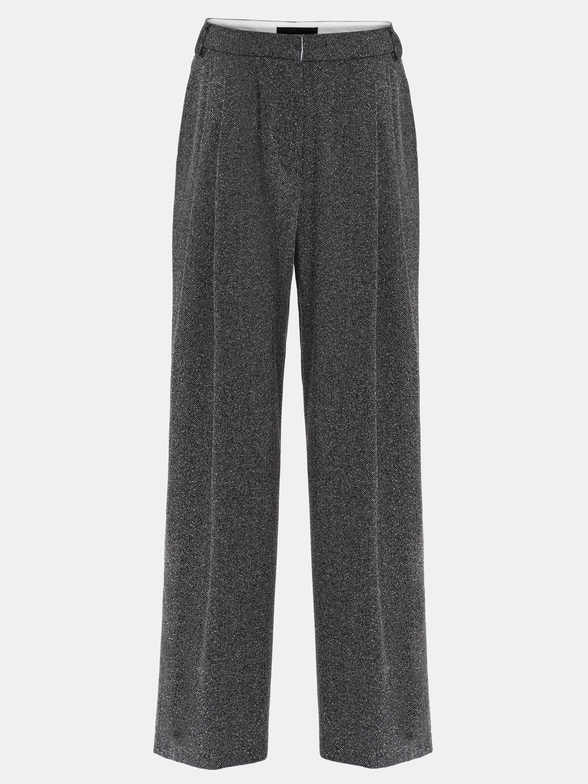 Pleated Trousers, Grey Melange - Image 5