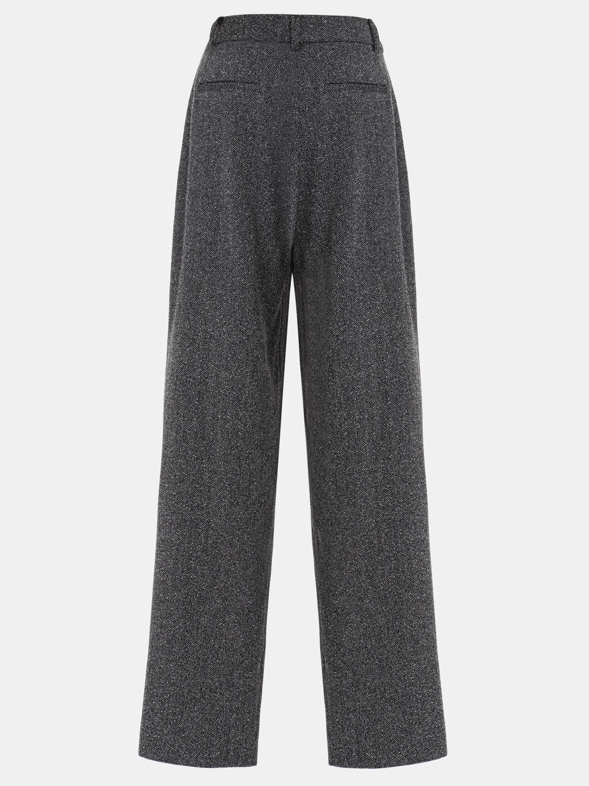 Pleated Trousers, Grey Melange - Image 6