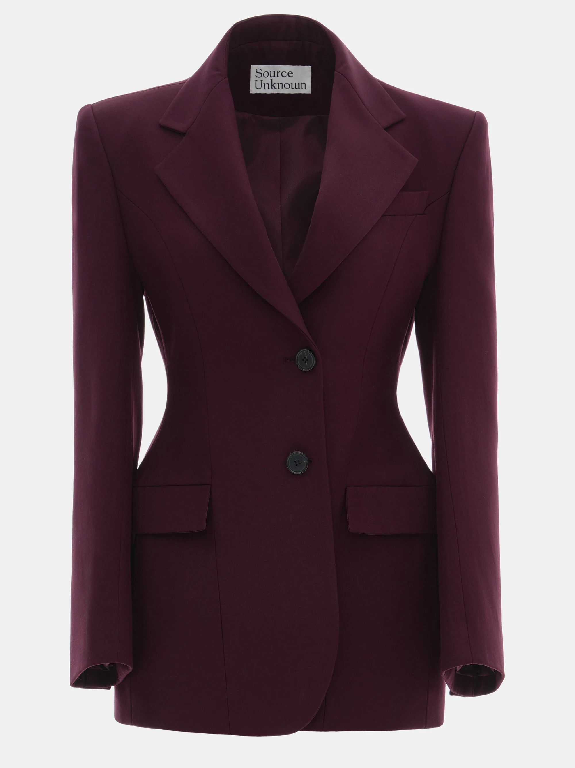 Poldo Hourglass Blazer, Merlot - Image 6