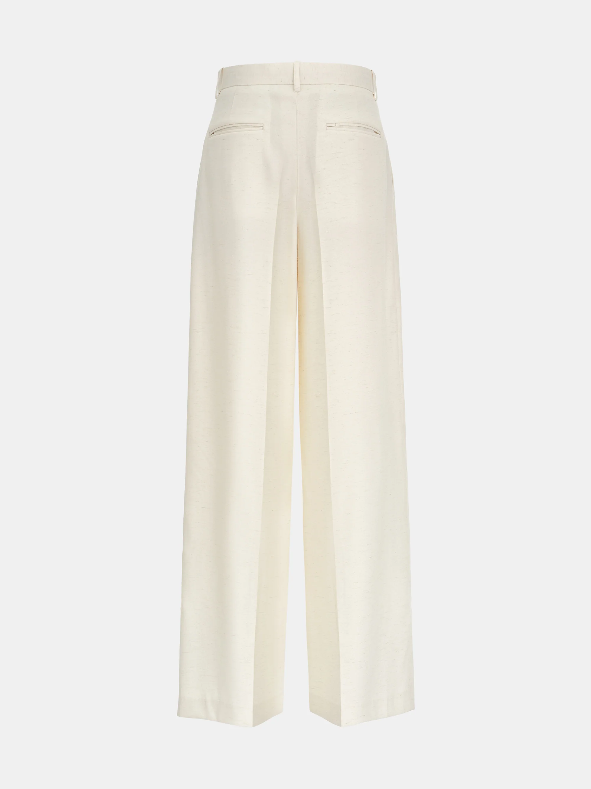 Press-Crease Tailored Trousers, Cream - Image 7