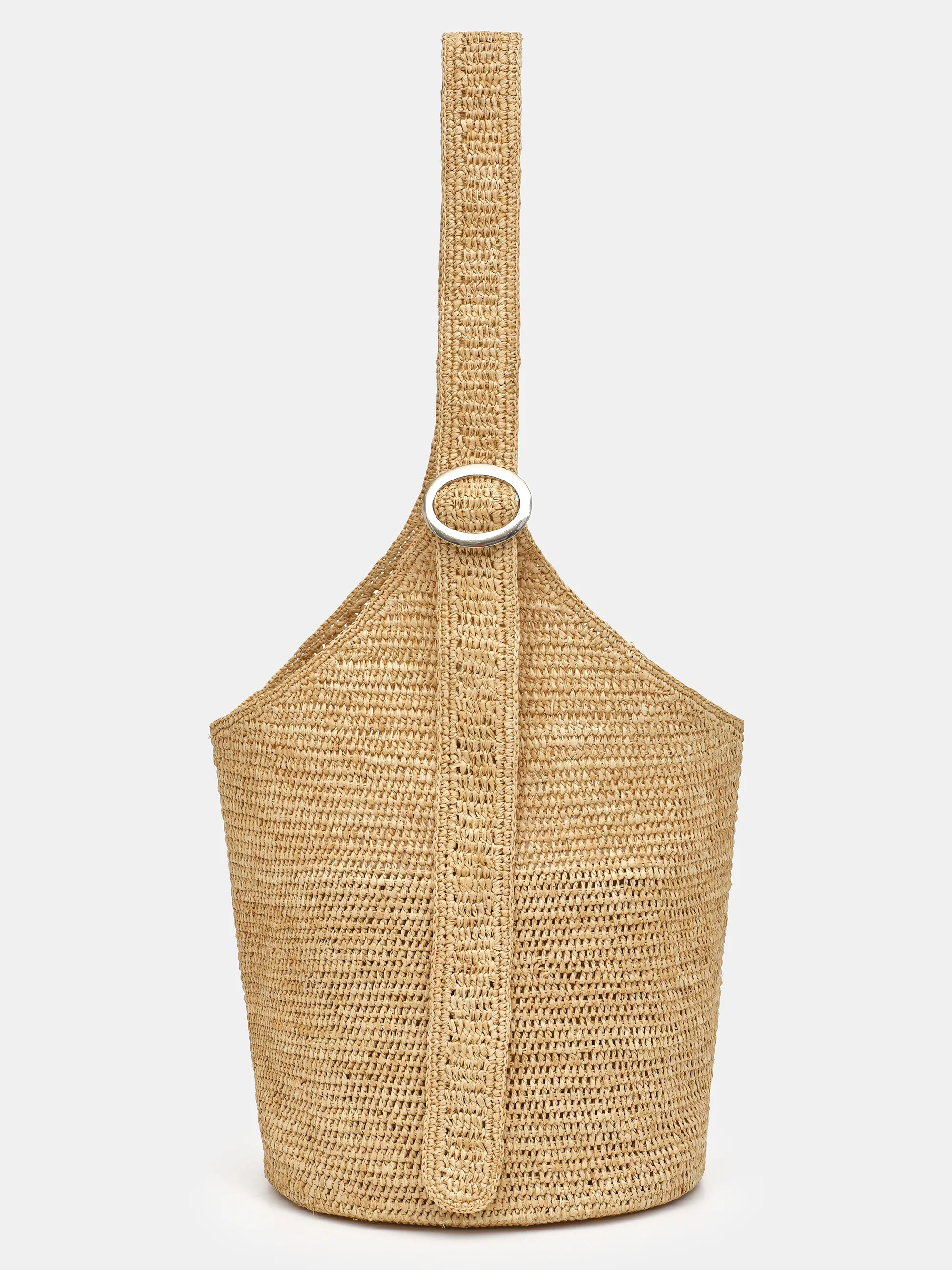 Raffia Bucket Bag, Natural - Image 5