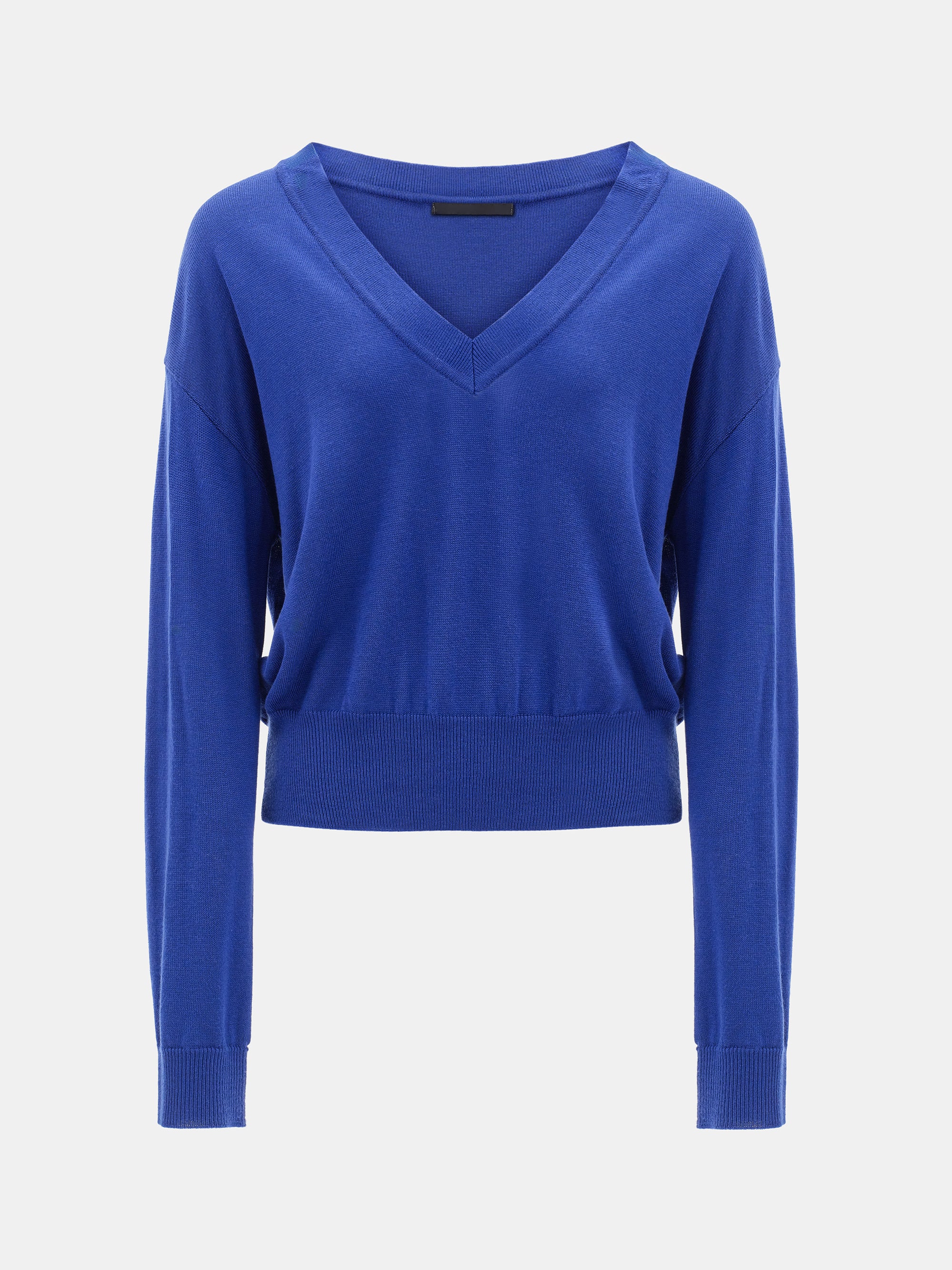 Refined V-Neck Sweater, Blue - Image 5