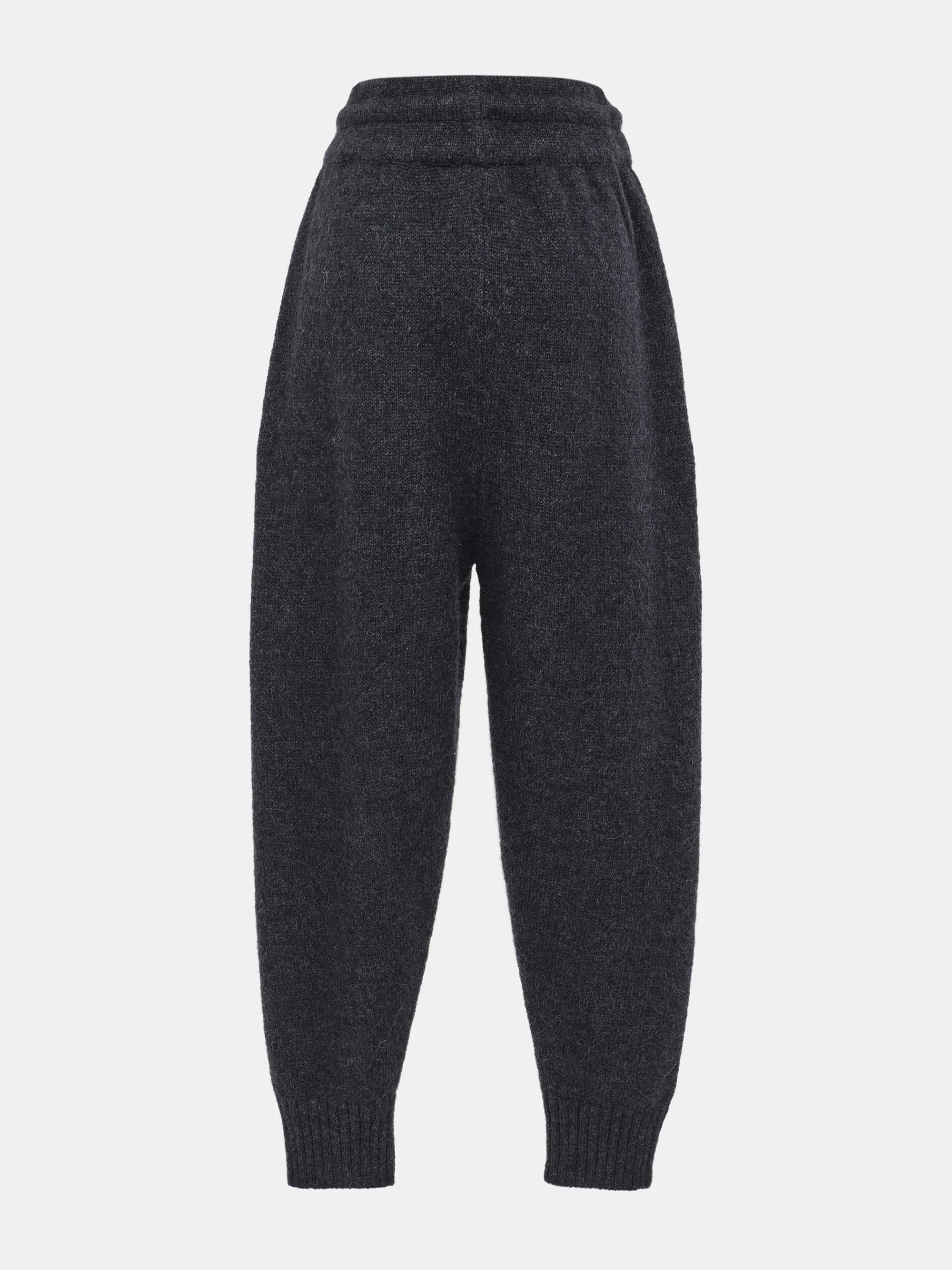 Relaxed Wool-Blend Lounge Knit Pants, Charcoal - Image 6