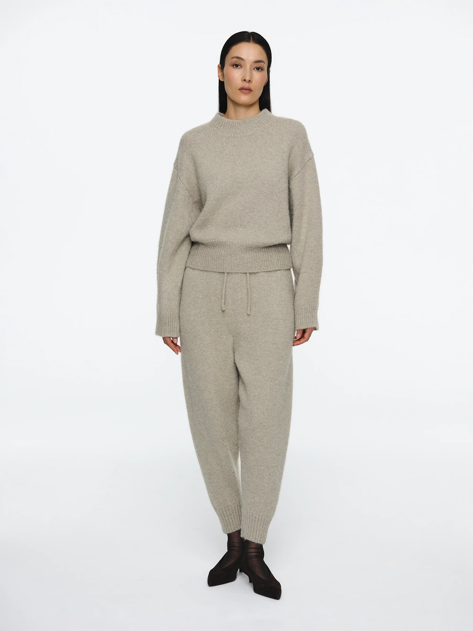 Relaxed Wool-Blend Sweater, Beige - Image 3