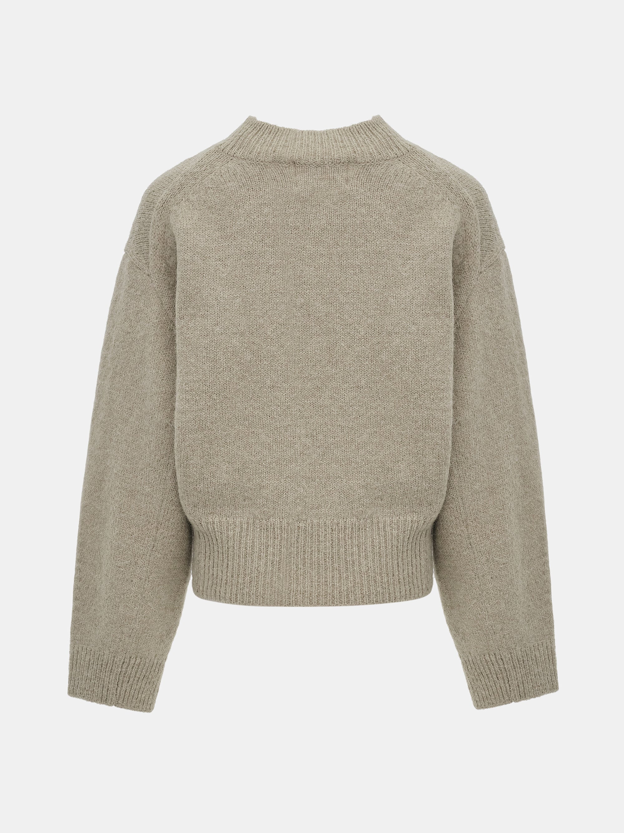 Relaxed Wool-Blend Sweater, Beige - Image 6