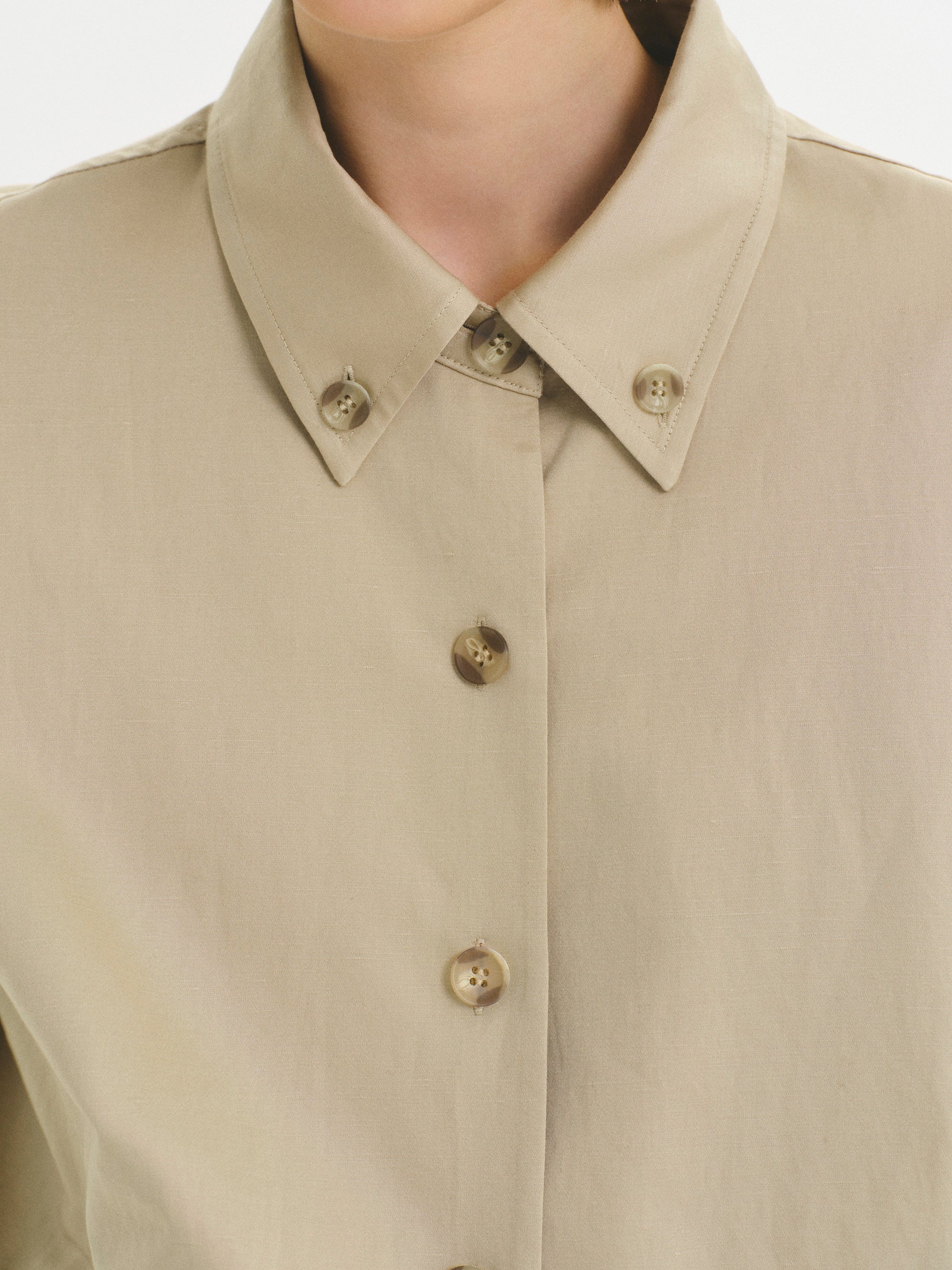 Remi Shirt Blouson Jacket, Beige - Image 4