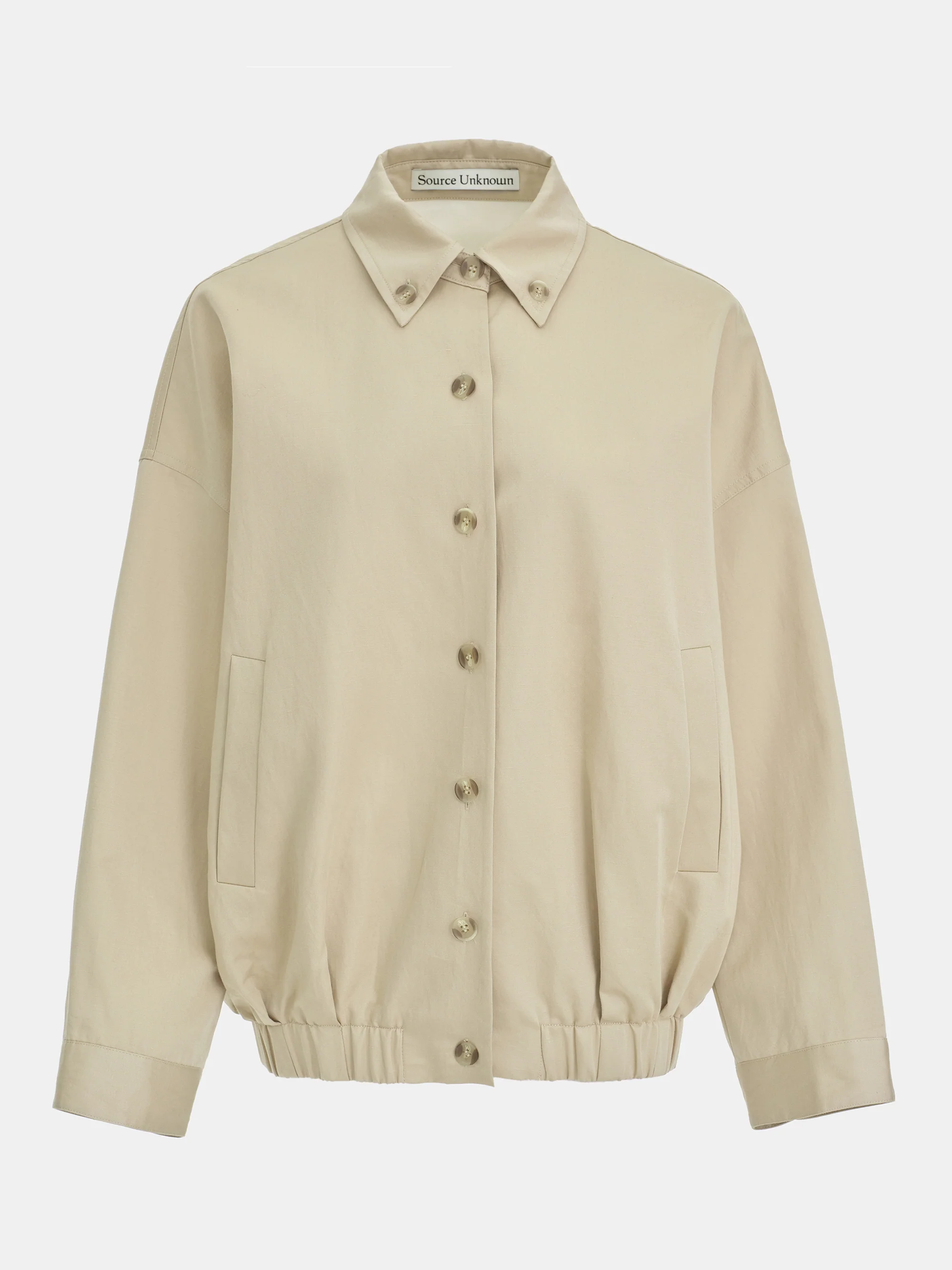 Remi Shirt Blouson Jacket, Beige - Image 6