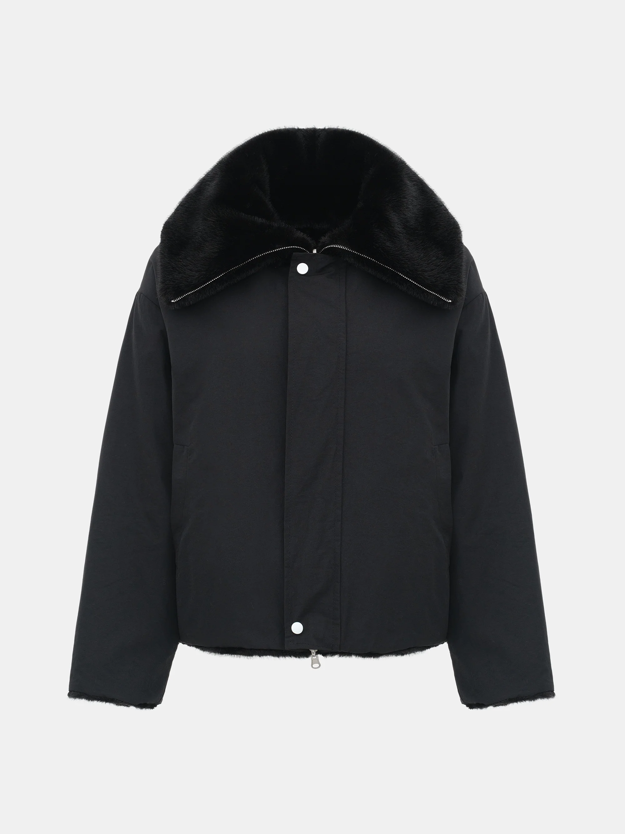 Reversible Faux-Fur Jacket, Black - Image 8