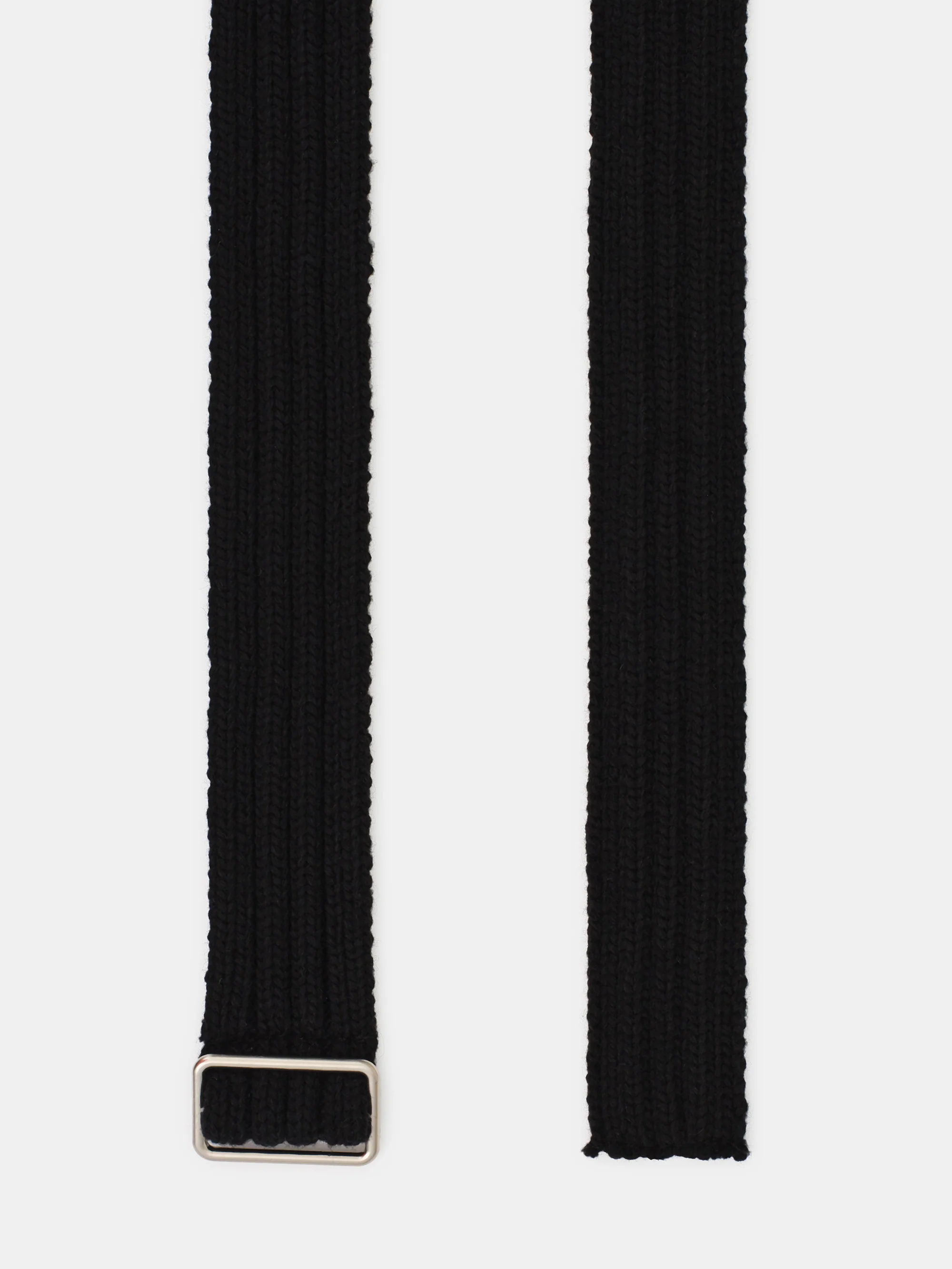 Ribbed Knit Belt, Black