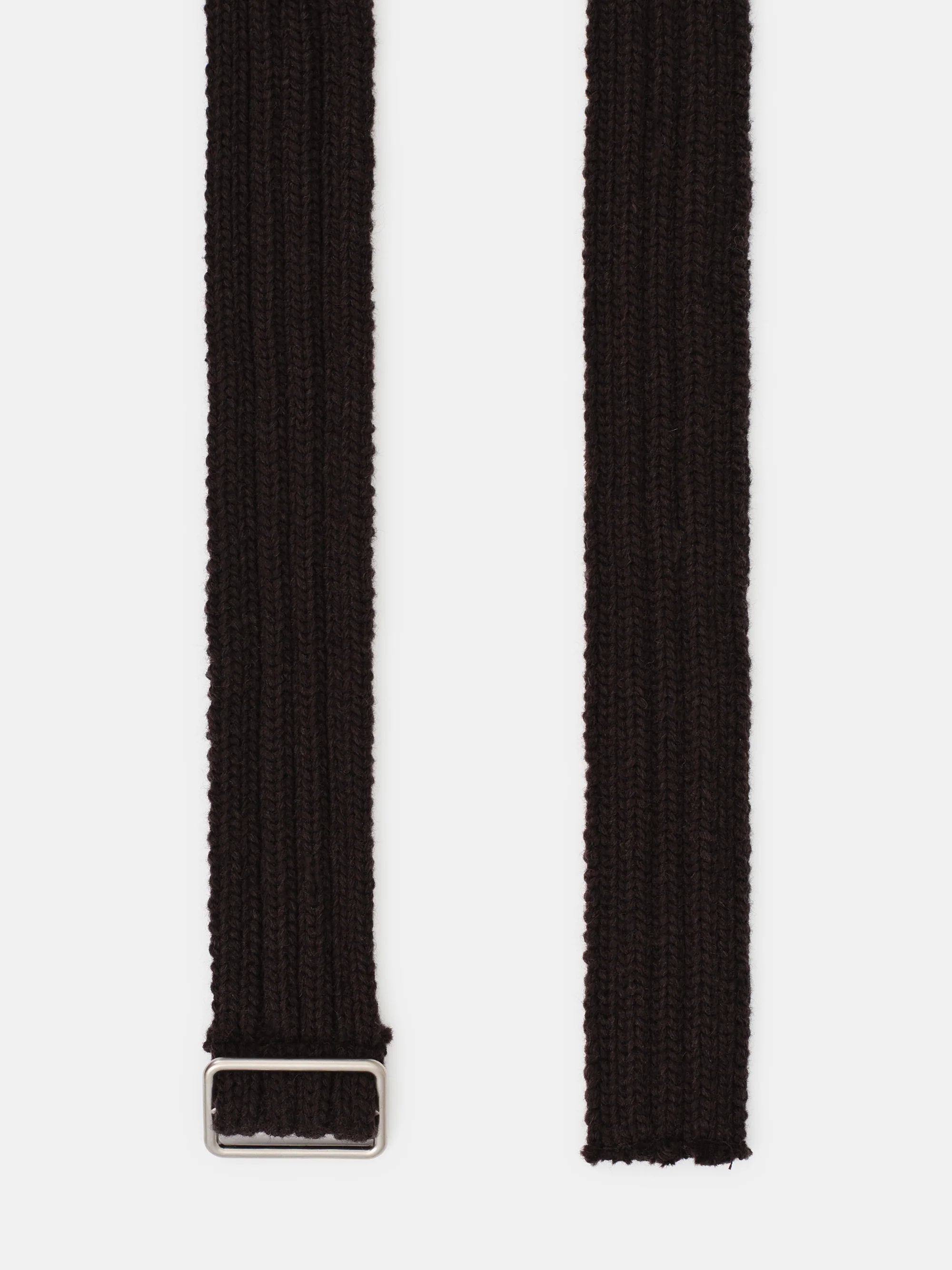 Ribbed Knit Belt, Brown