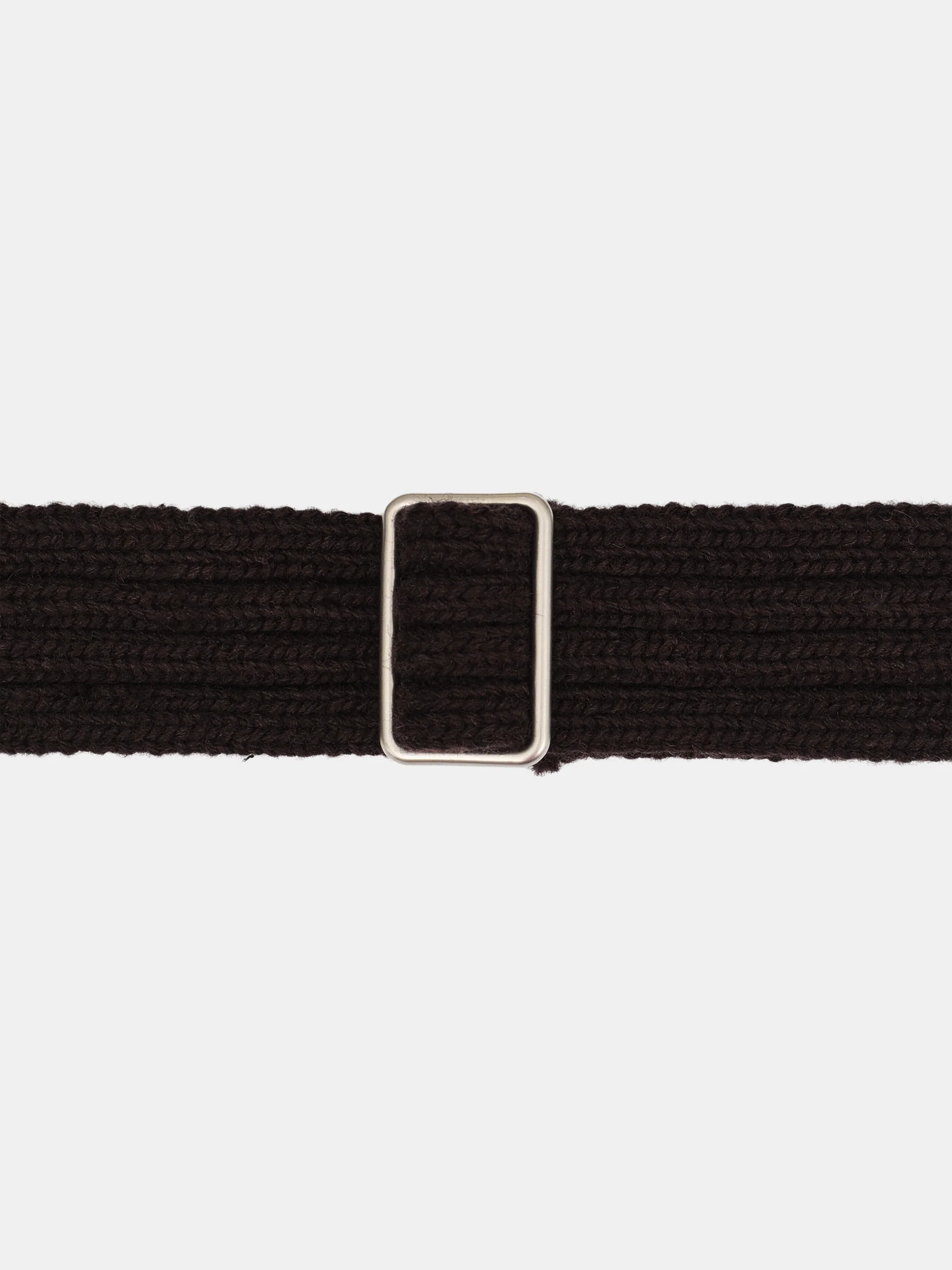 Ribbed Knit Belt, Brown - Image 3