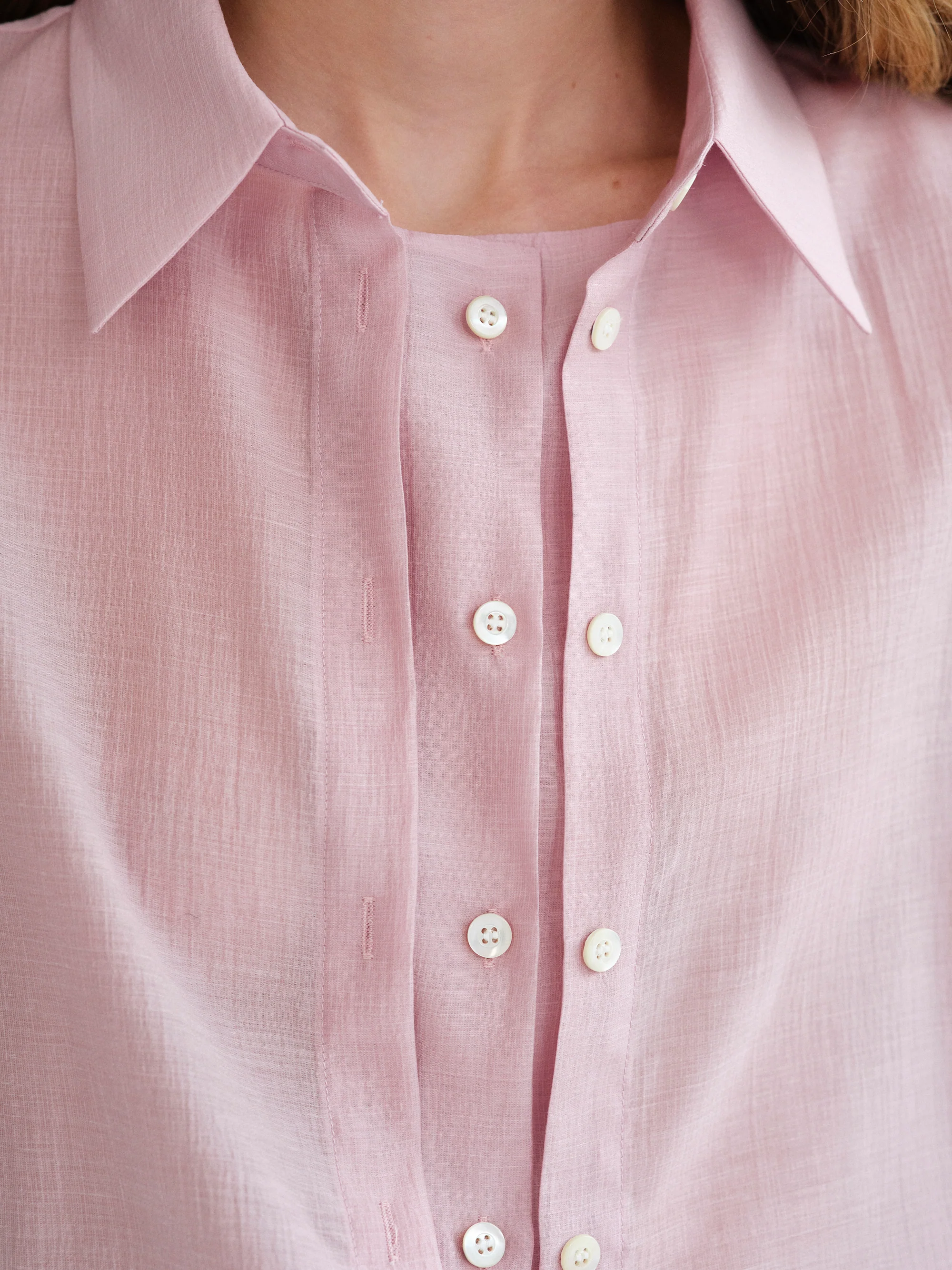 Rosano Double Placket Shirt, Pink - Image 2