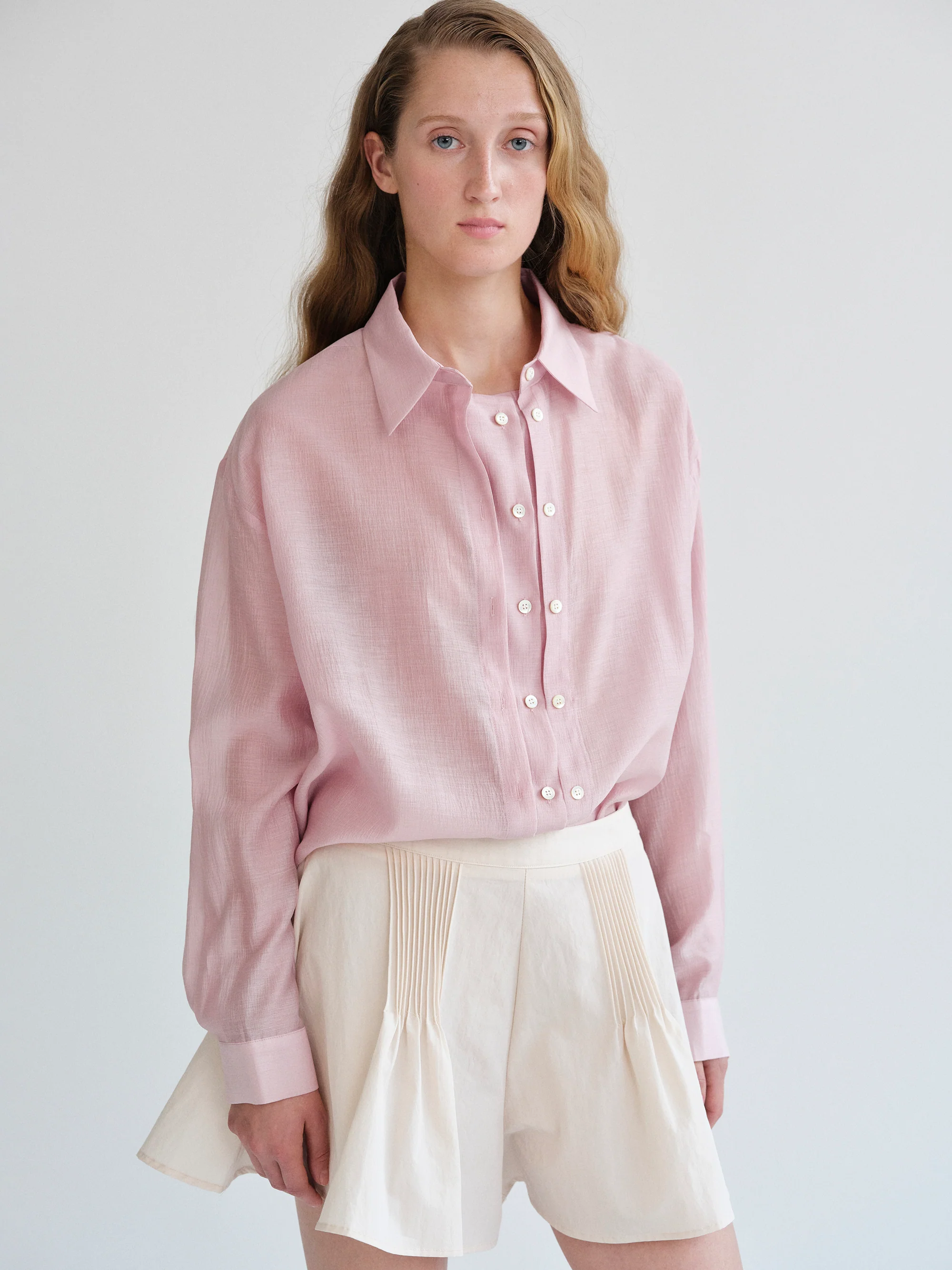 Rosano Double Placket Shirt, Pink - Image 3