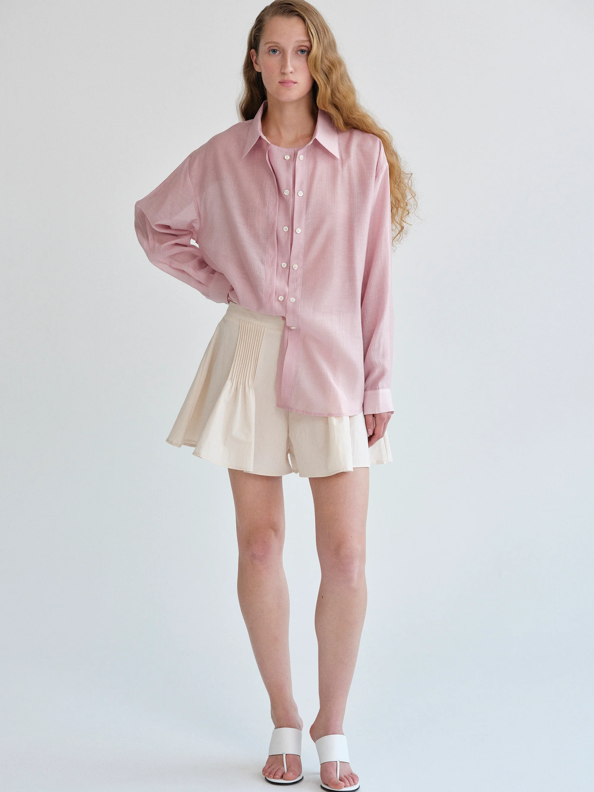 Rosano Double Placket Shirt, Pink - Image 4