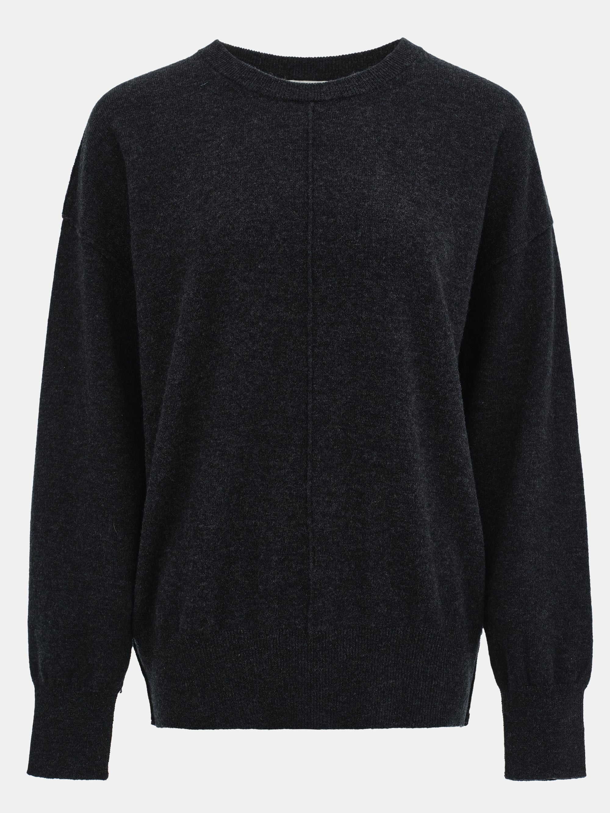 Round-Neck Wool Top, Black - Image 4