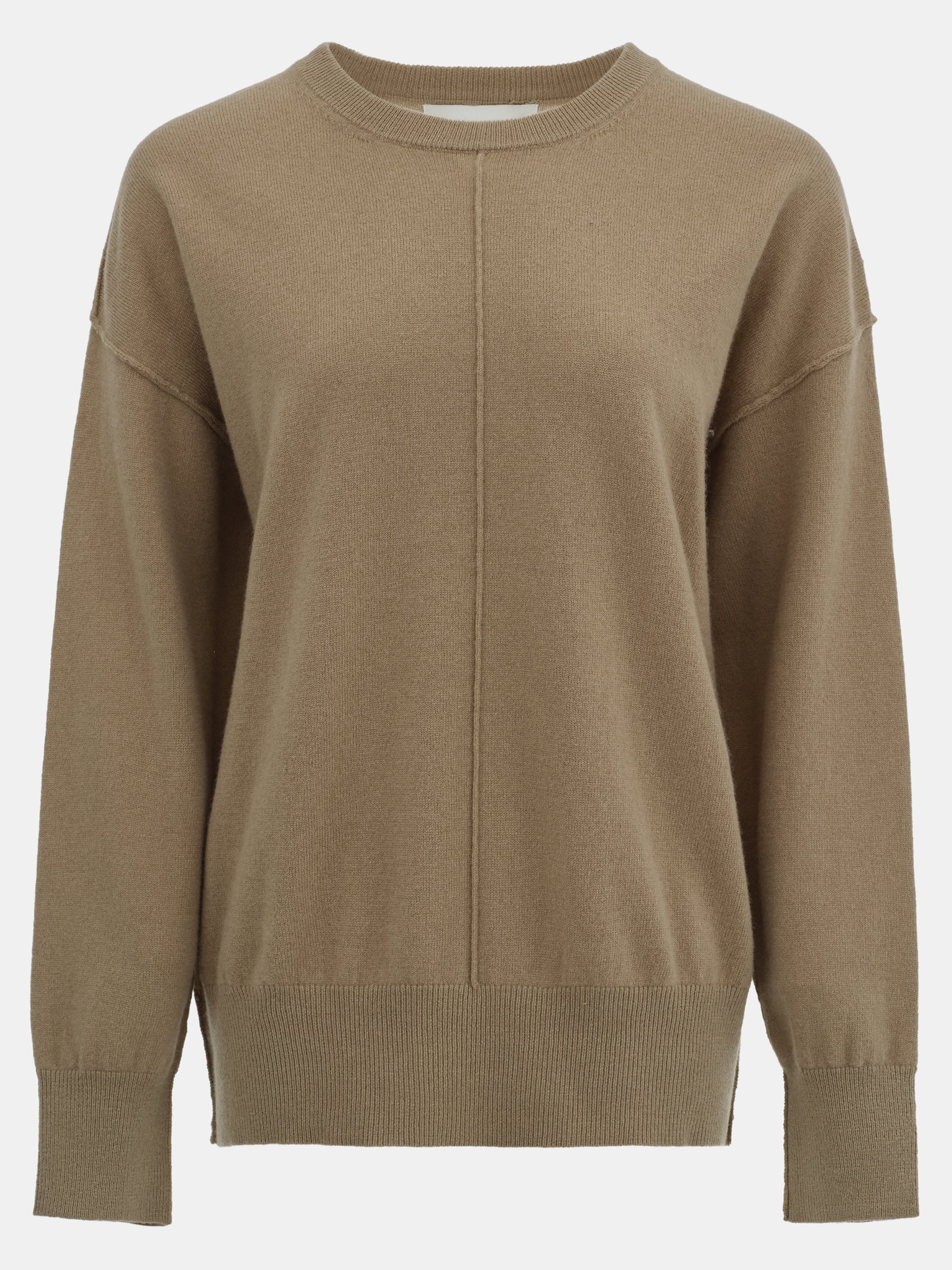 Round-Neck Wool Top, Brown - Image 5