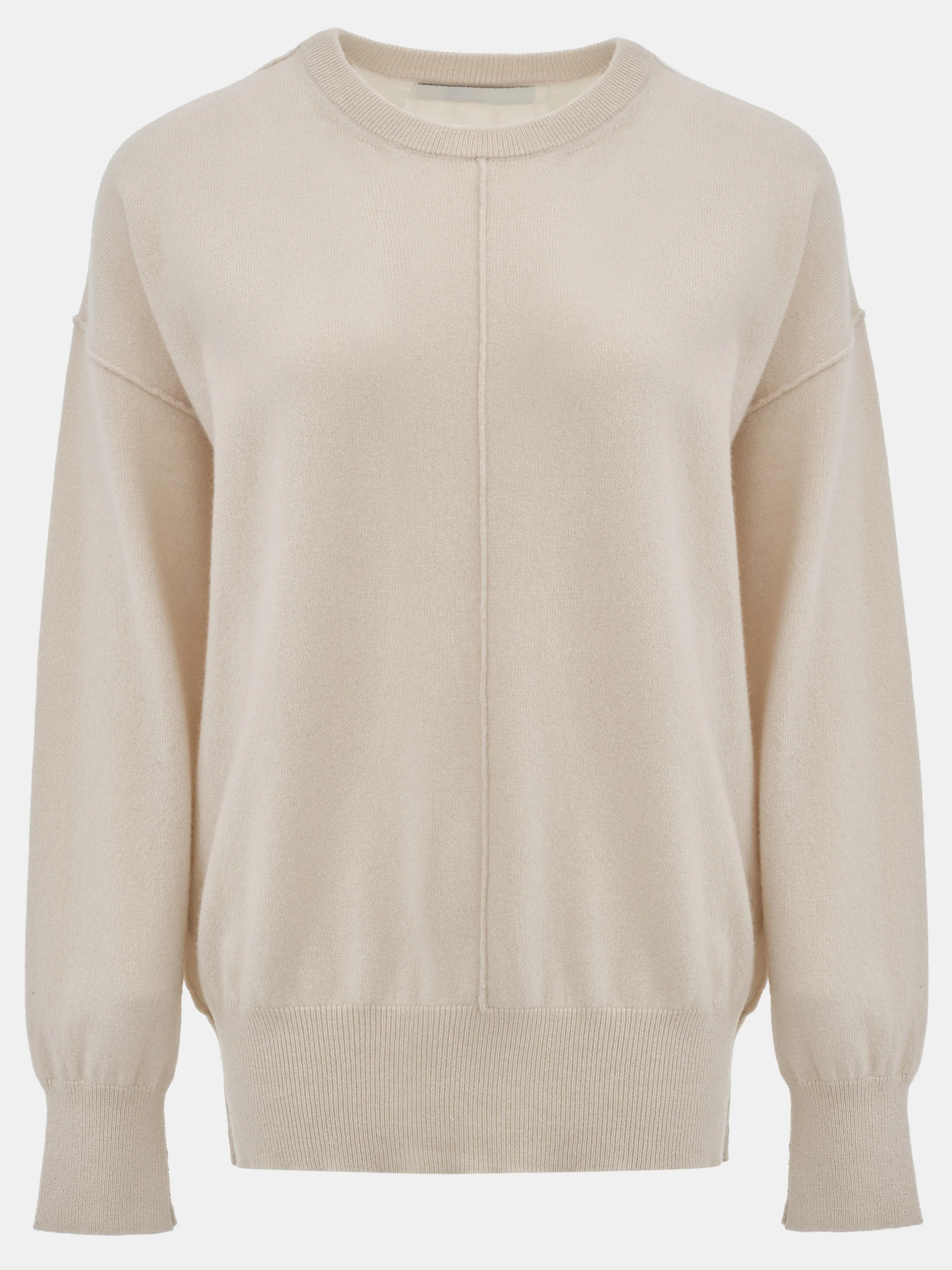 Round-Neck Wool Top, Ivory - Image 4
