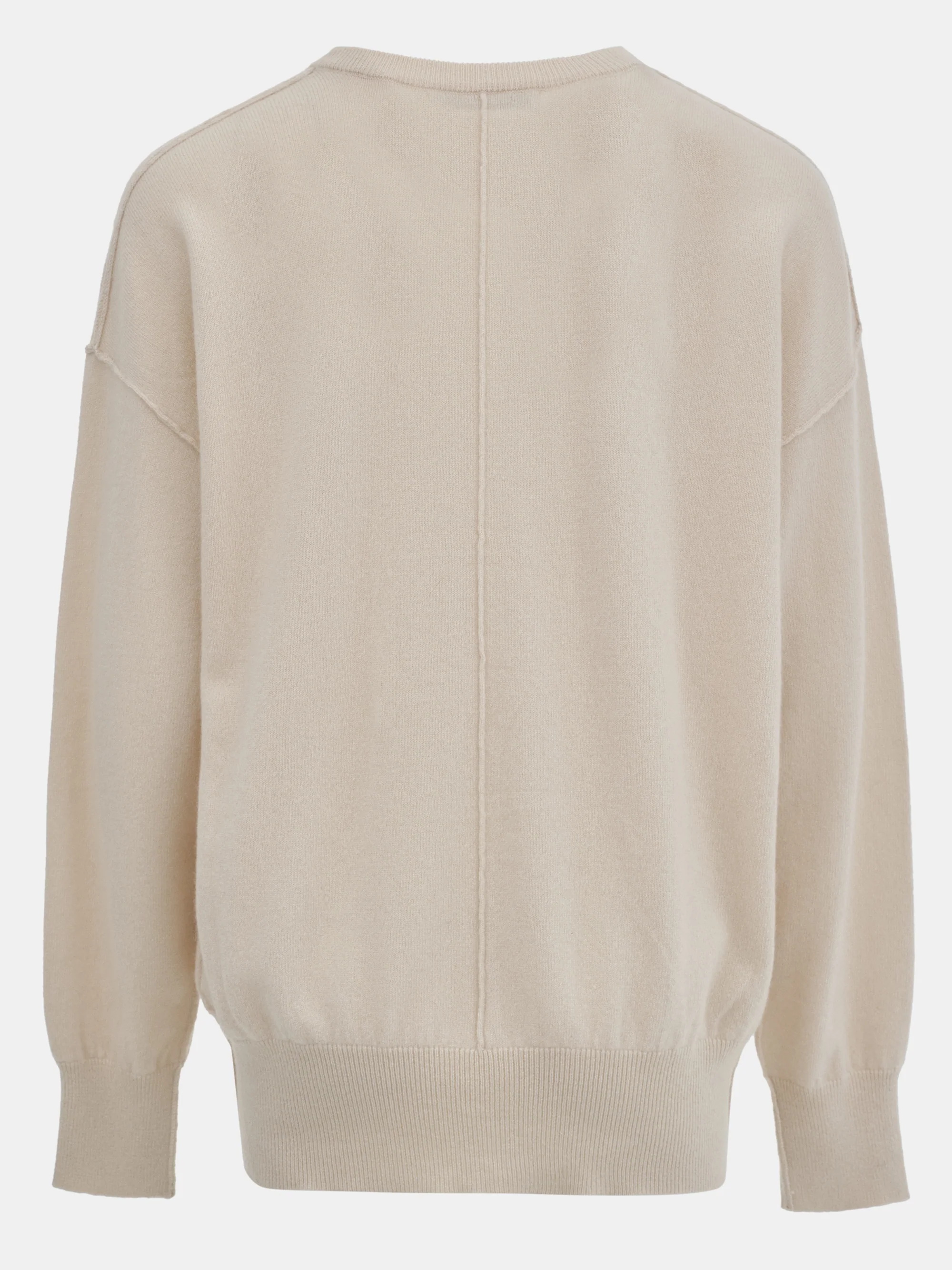 Round-Neck Wool Top, Ivory - Image 5