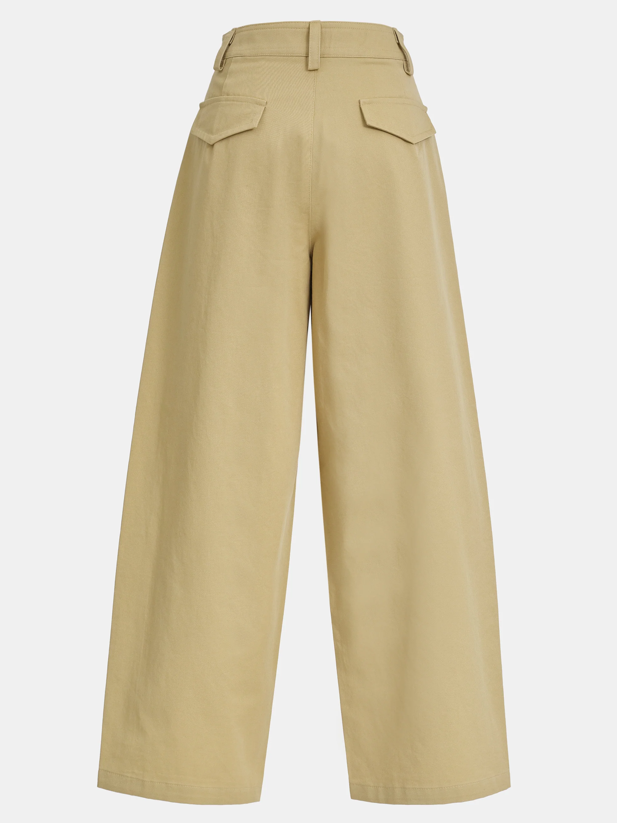 Rounded-Leg Chino Pants, Beige - Image 4