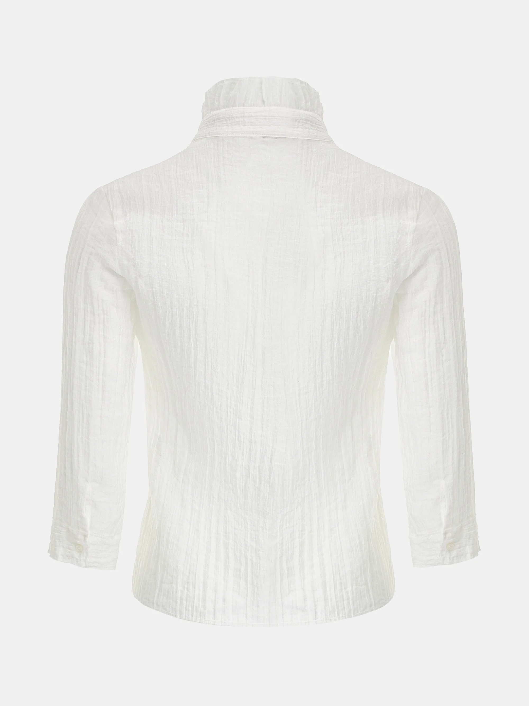 Ruffle Gauze Blouse, Ivory - Image 7