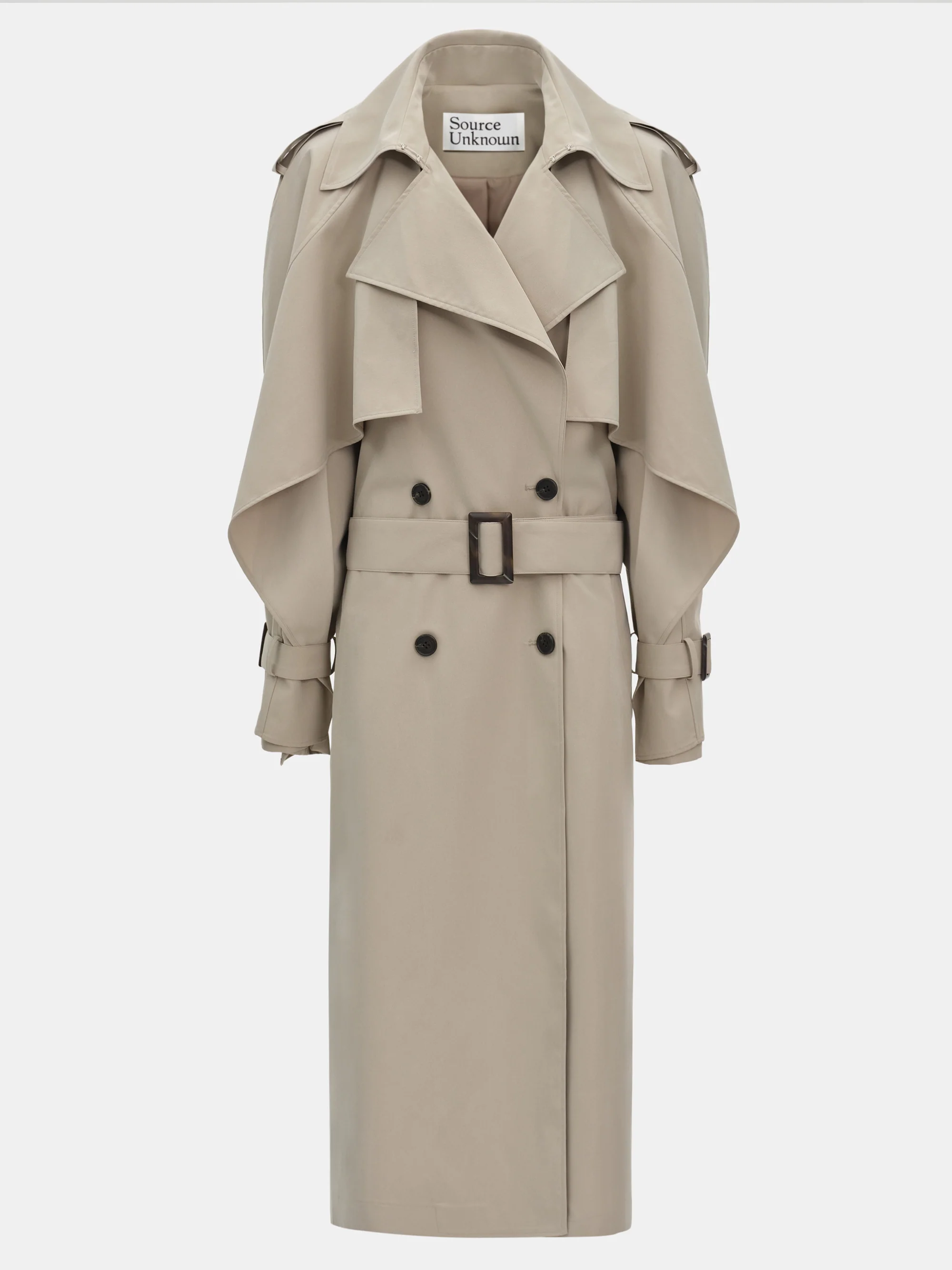 Rufus Caped Trench Coat, Beige - Image 6