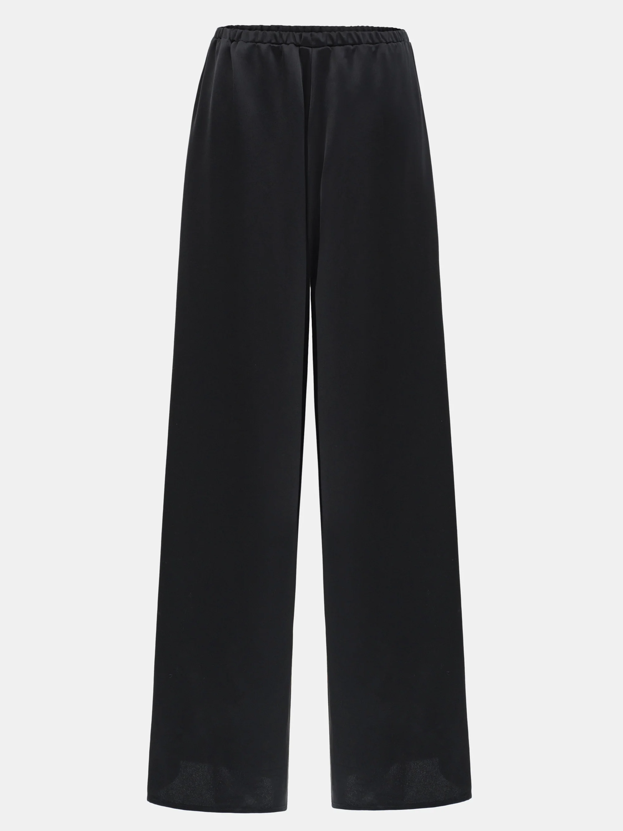 Satin Effect Drawstring Pants, Black - Image 4