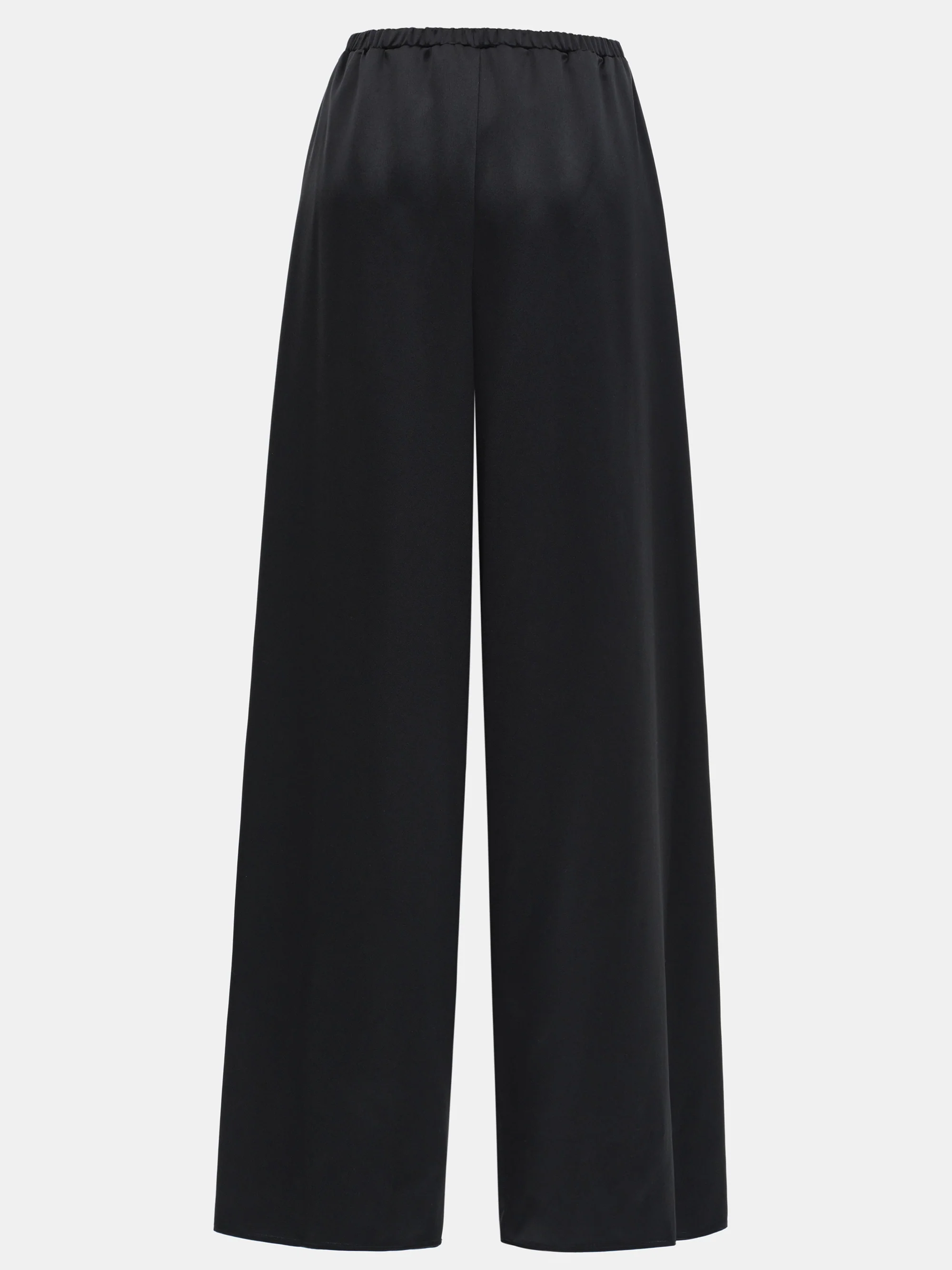 Satin Effect Drawstring Pants, Black - Image 5