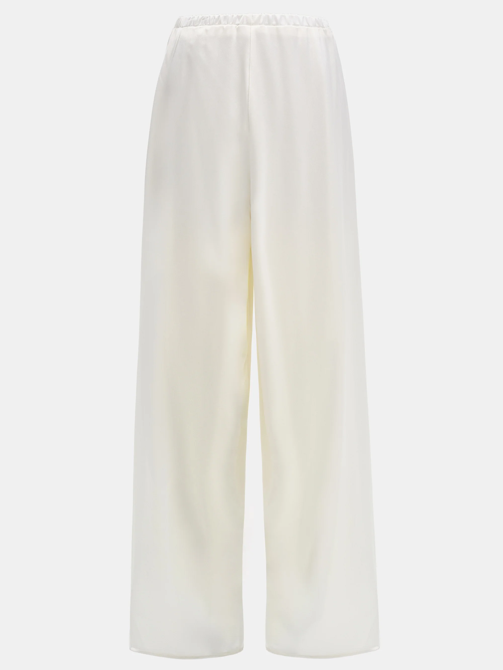 Satin Effect Drawstring Pants, Pearl - Image 5