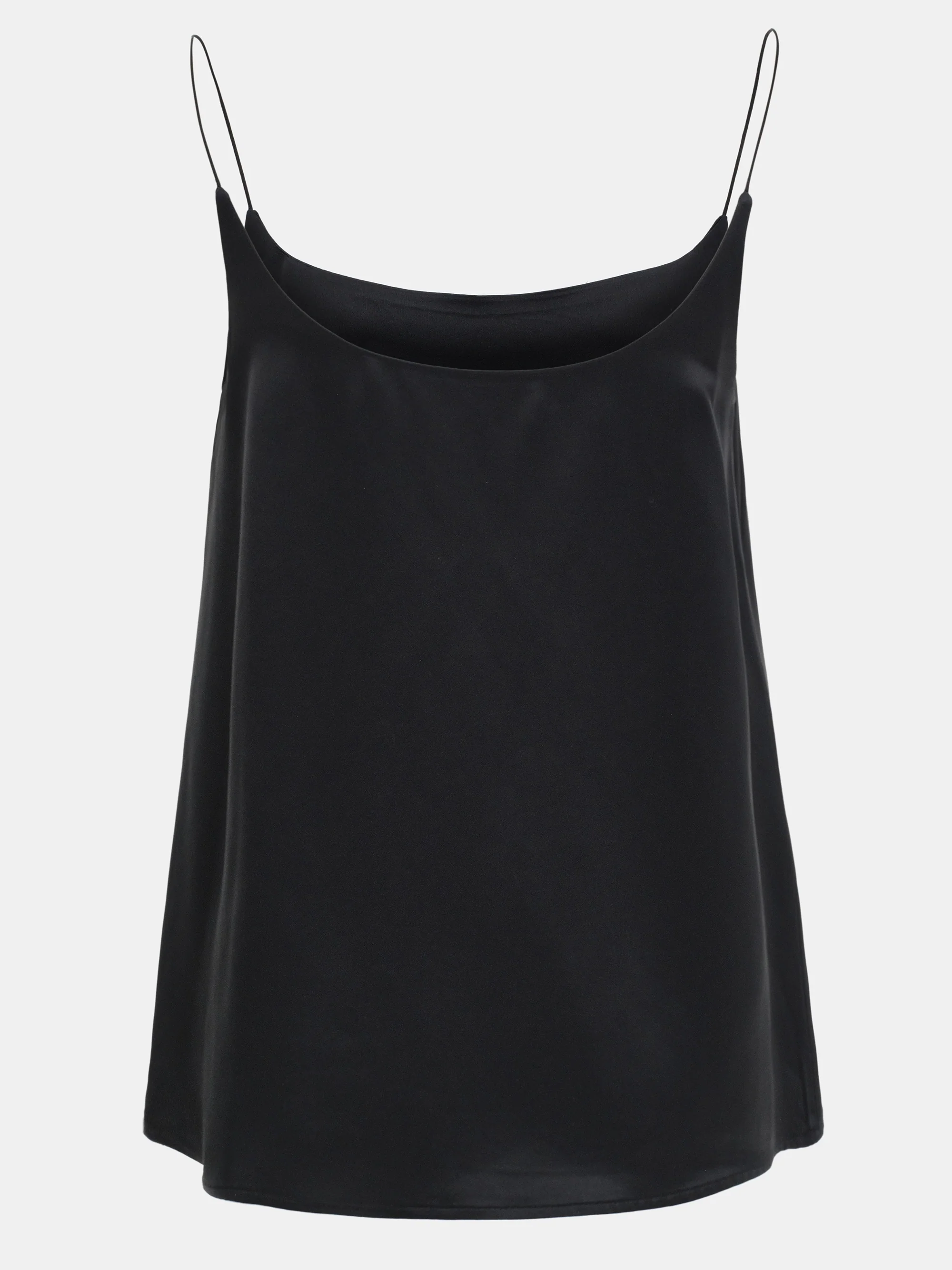 Satin Effect Tank Top, Black - Image 4