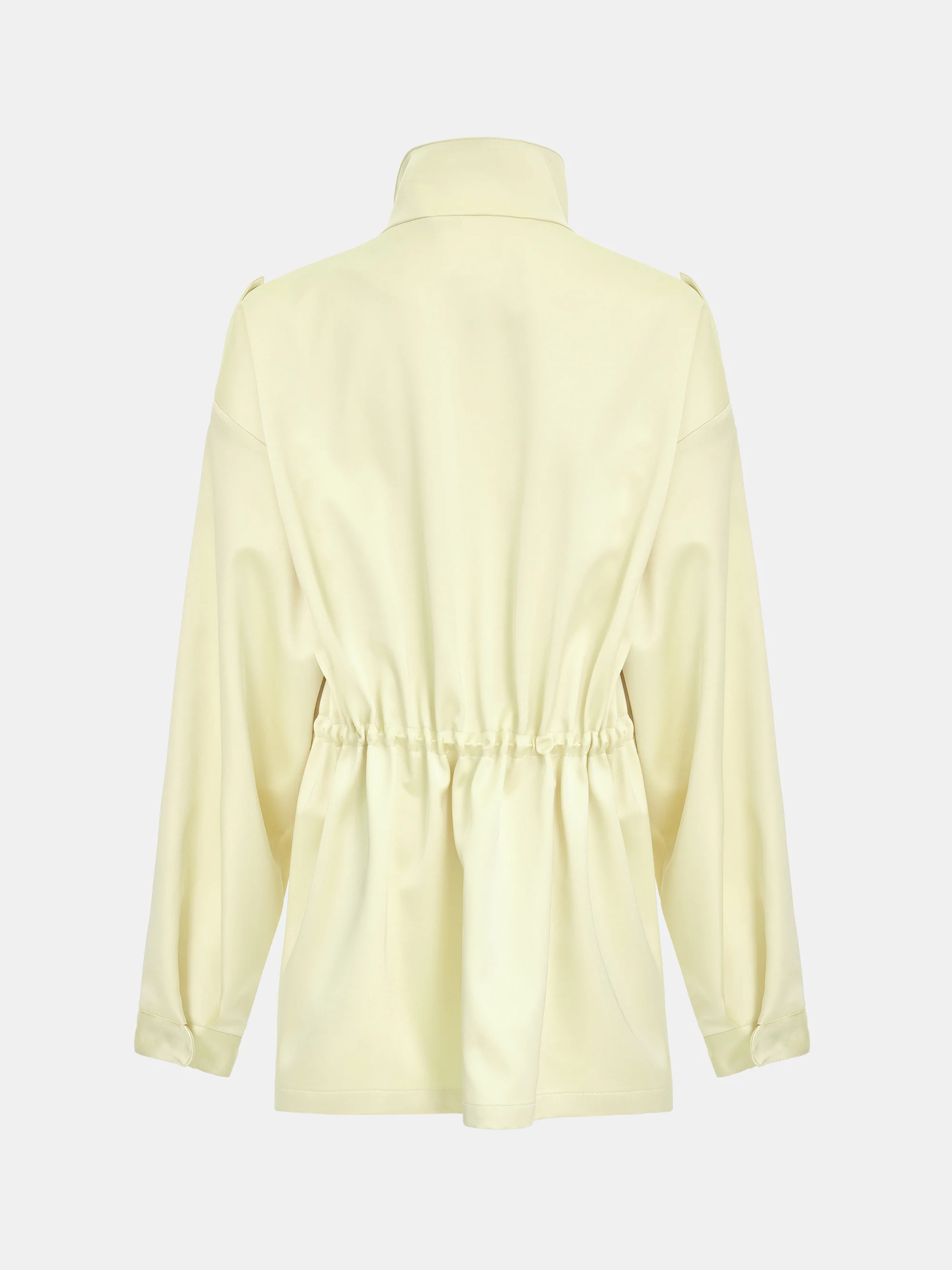Satin Utility Field Jacket, Butter - Image 6