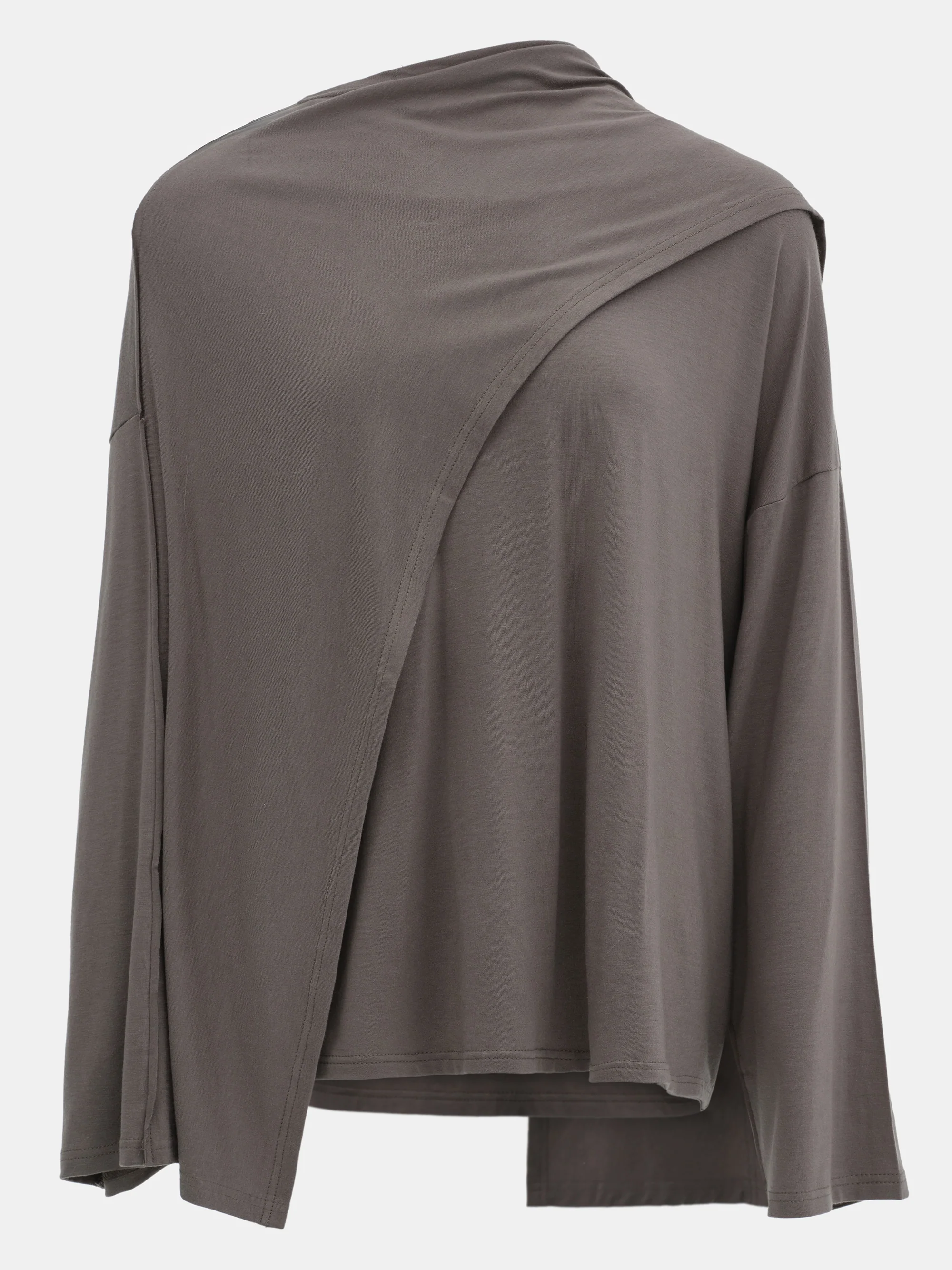 Scarf Detail T-Shirt, Graphite - Image 6