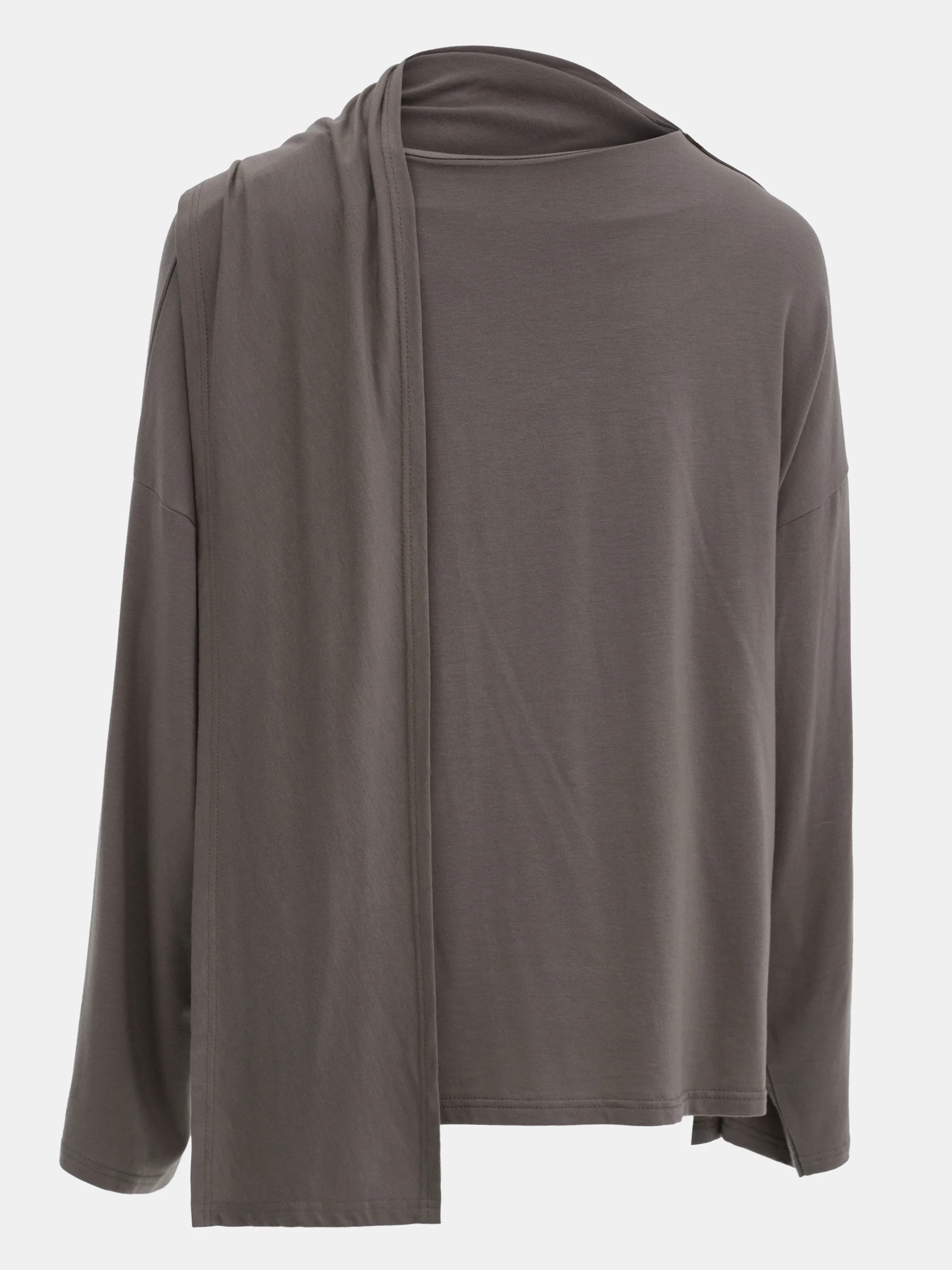 Scarf Detail T-Shirt, Graphite - Image 7