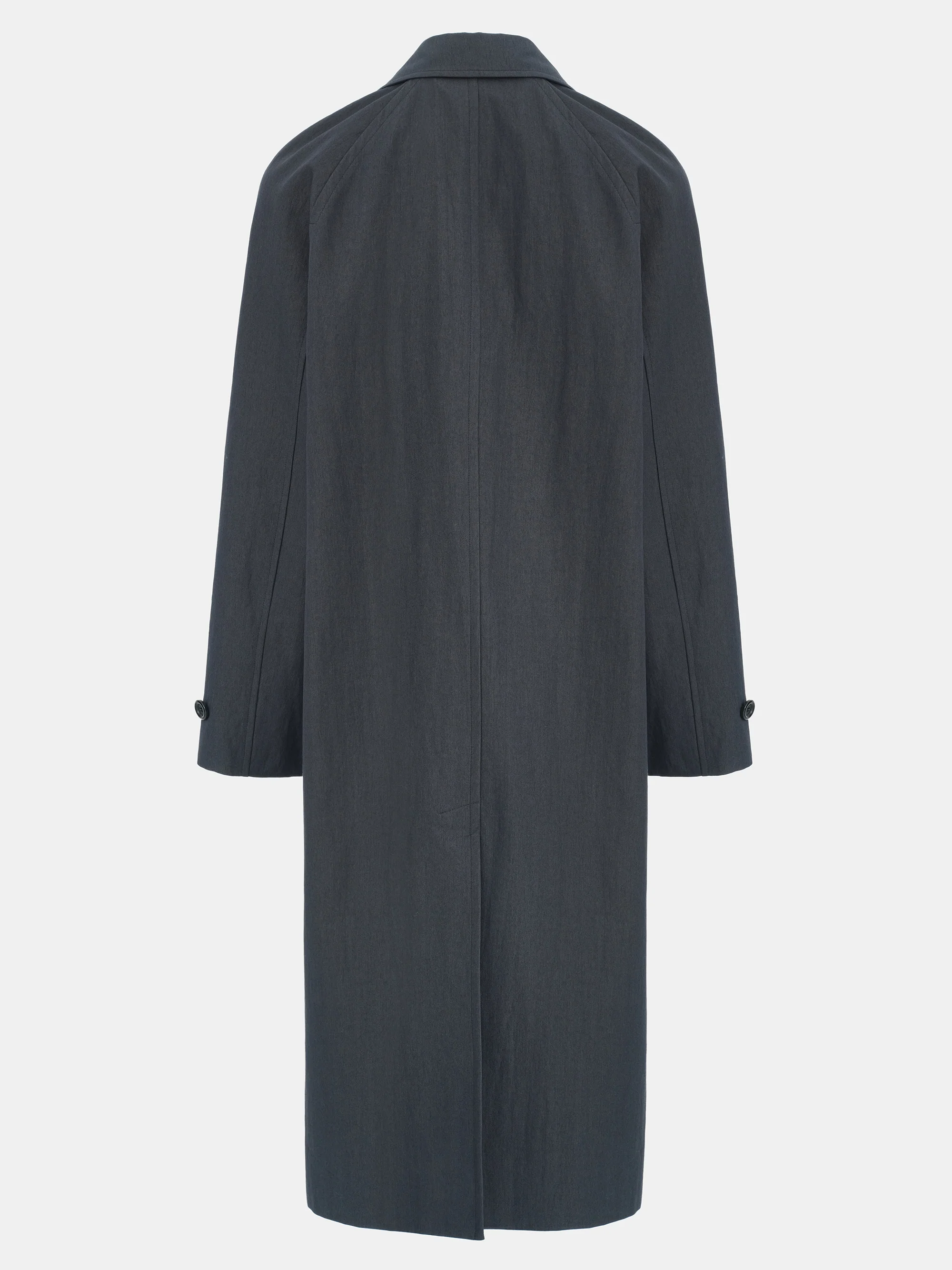 Scarf Panel Trench Coat, Charcoal - Image 3