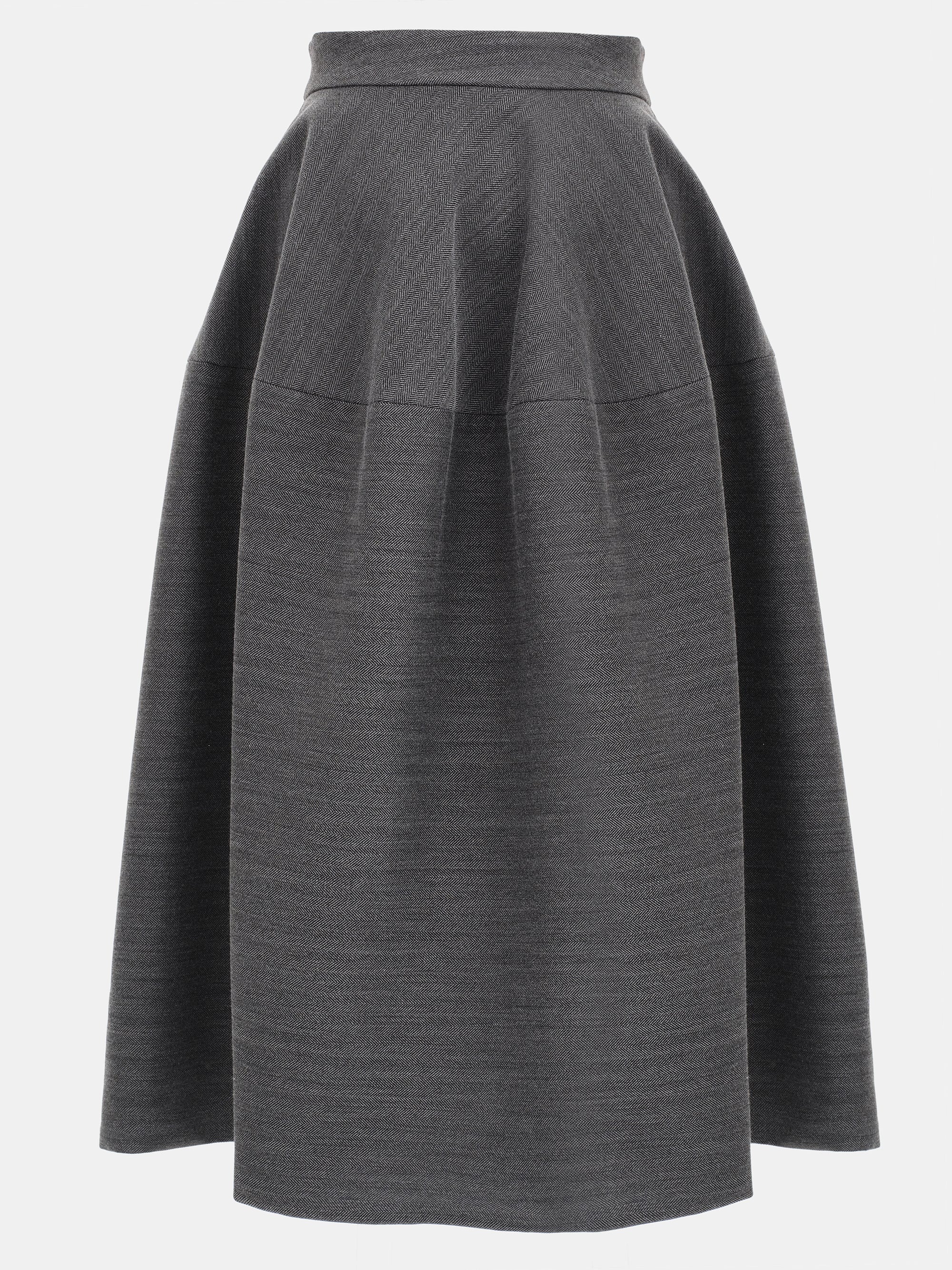 Sculptural Flared Skirt, Charcoal - Image 4