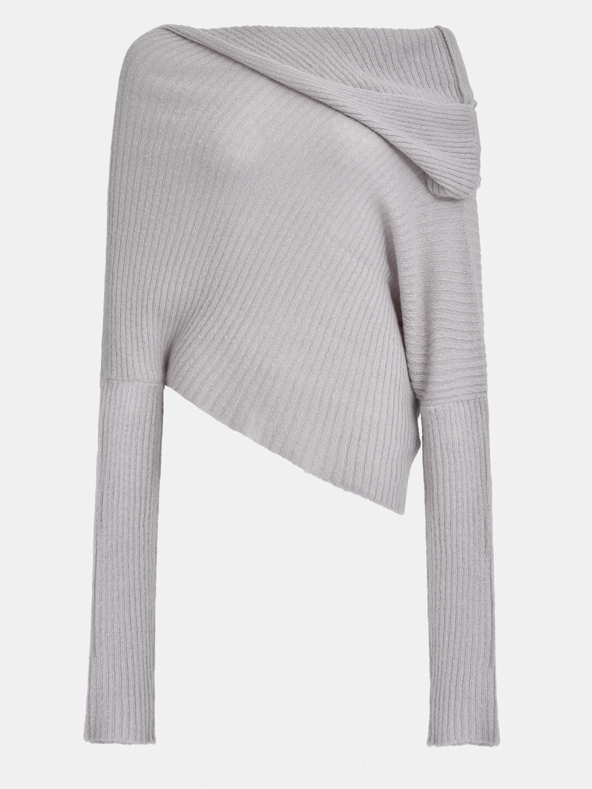 Sculptural Knit Top, Pale Grey - Image 4