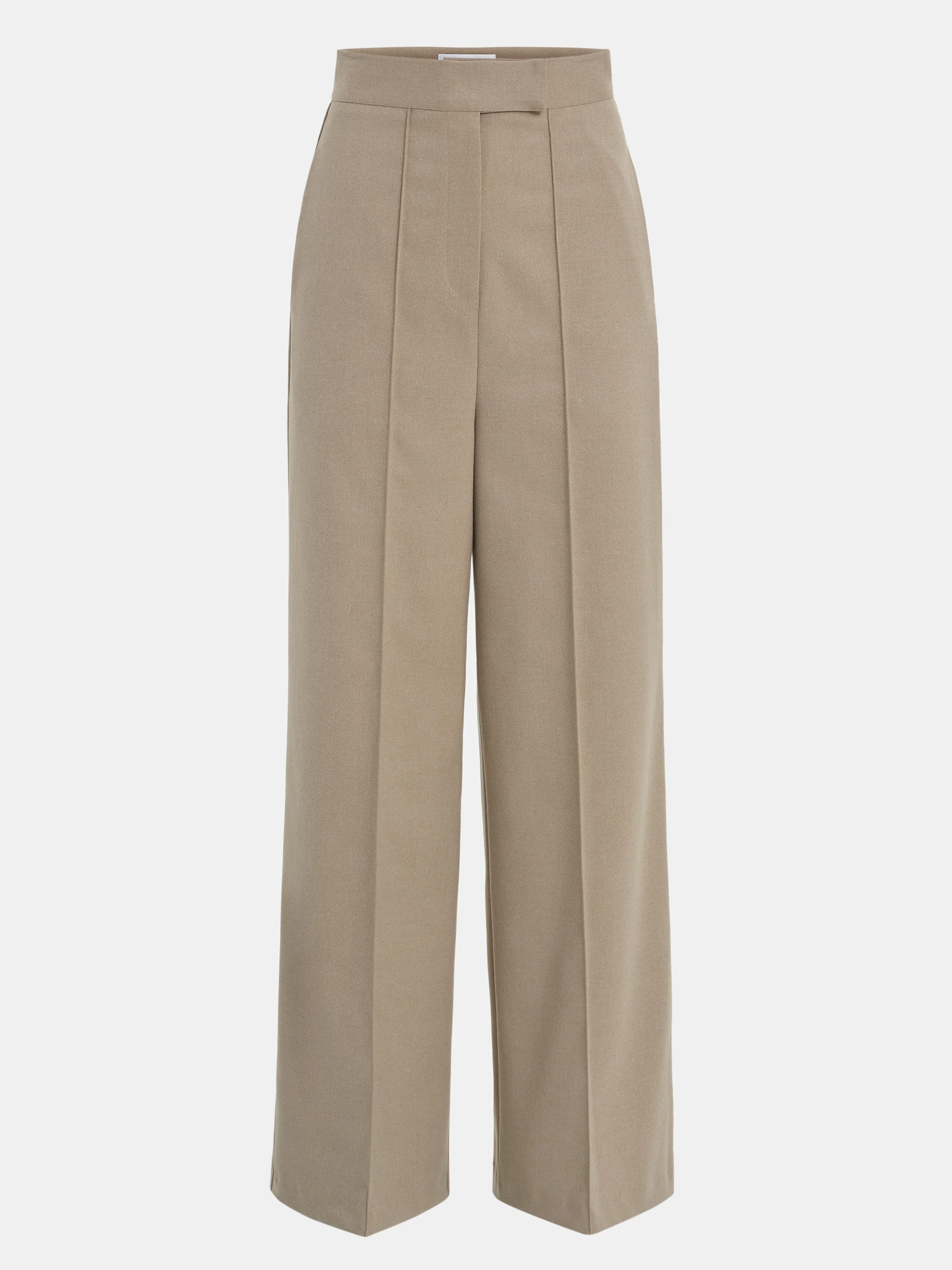 Selvan High Waist Creased Trousers, Mocha - Image 6