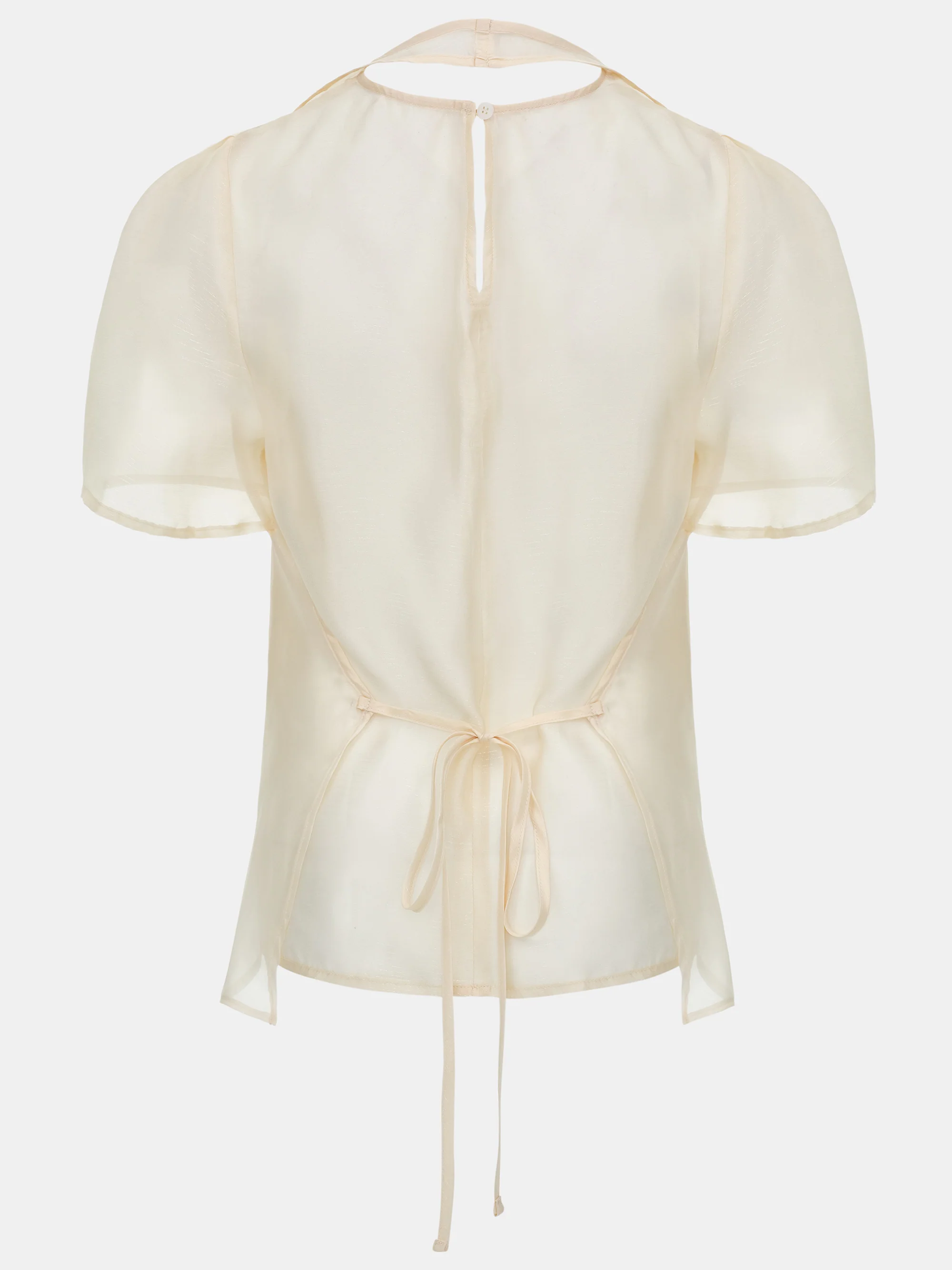 Sevi Veiled Blouse, Ivory - Image 6