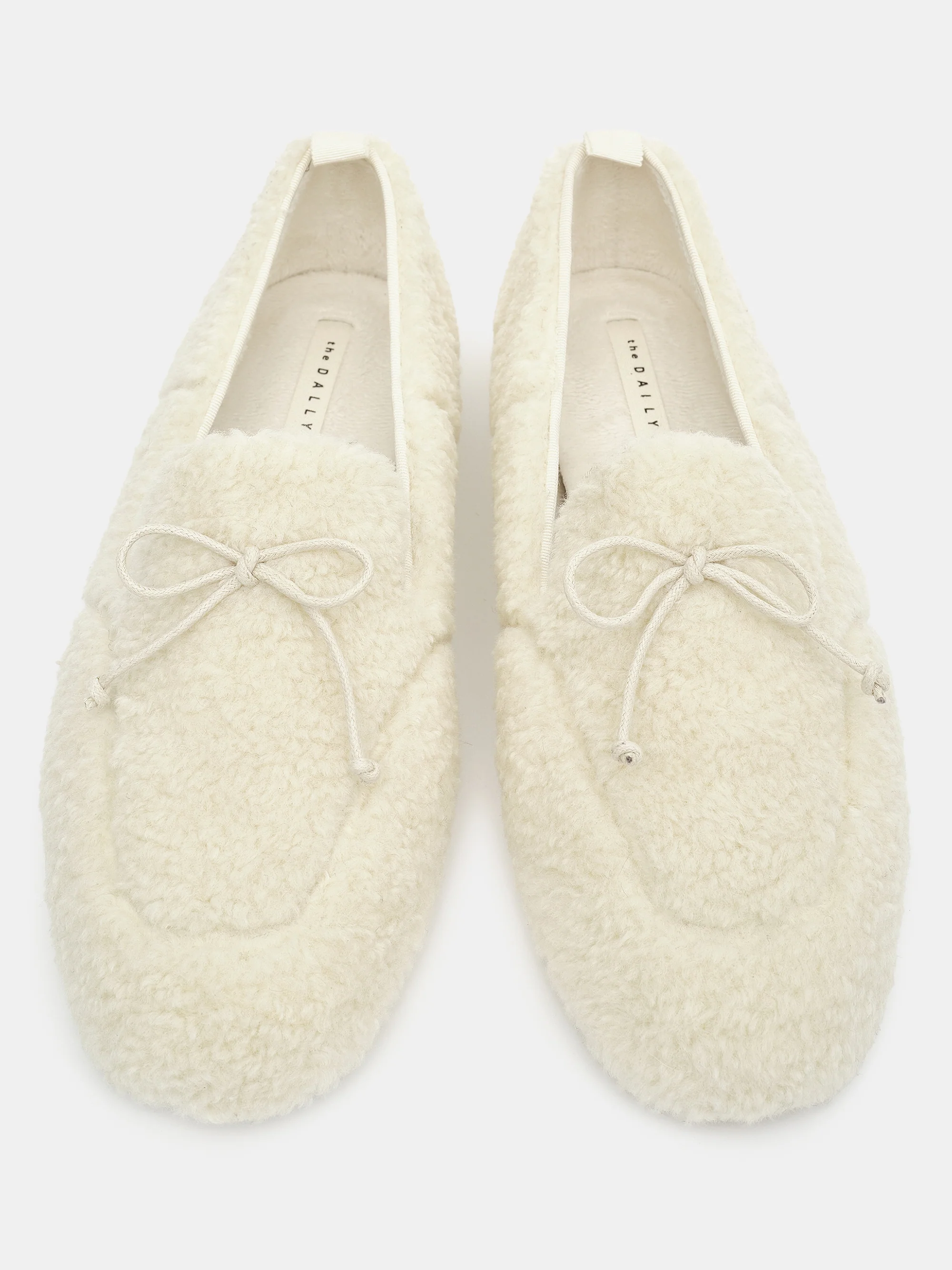Shearling Moccasin Loafers, Ivory