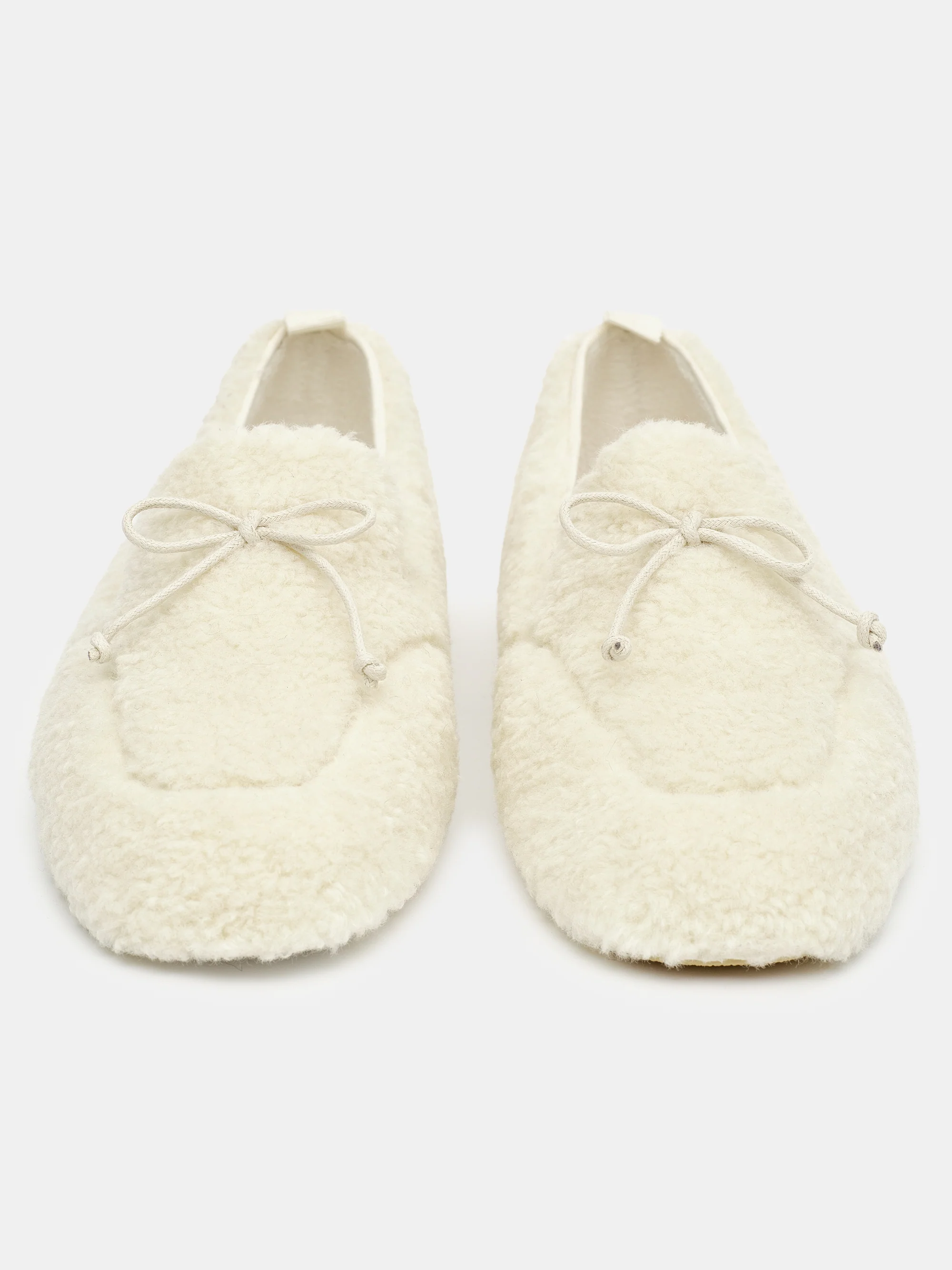 Shearling Moccasin Loafers, Ivory - Image 3