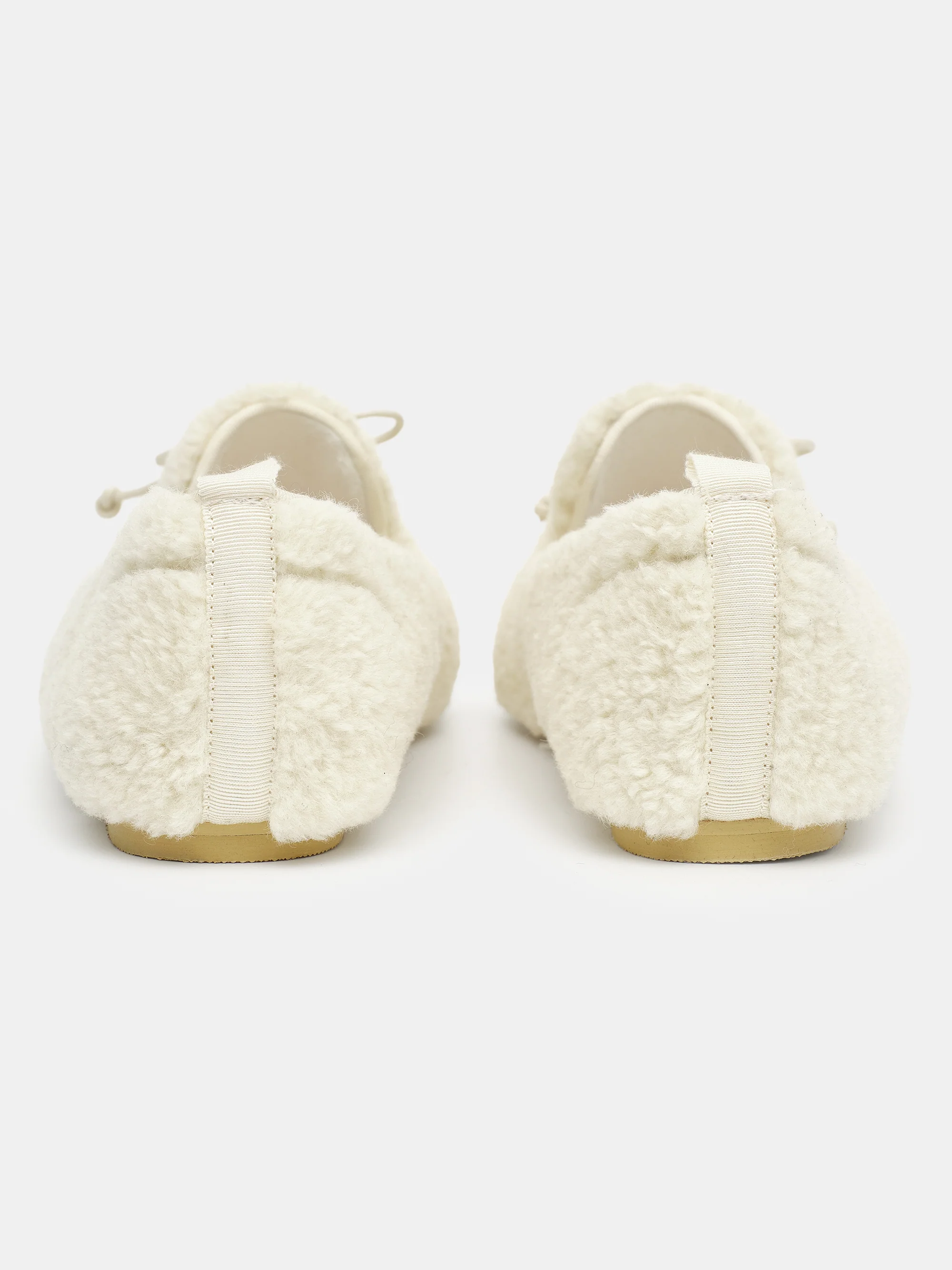 Shearling Moccasin Loafers, Ivory - Image 4