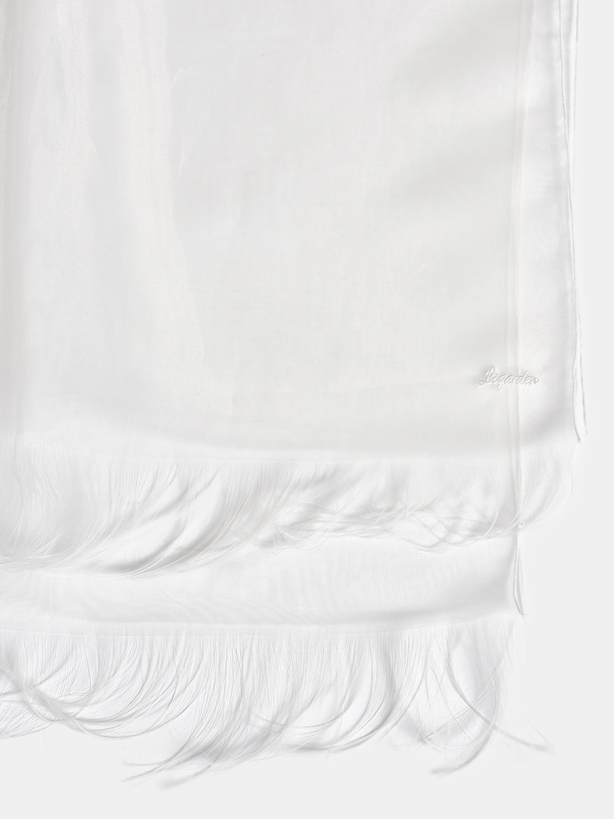 Sheer Organza Scarf, White - Image 5