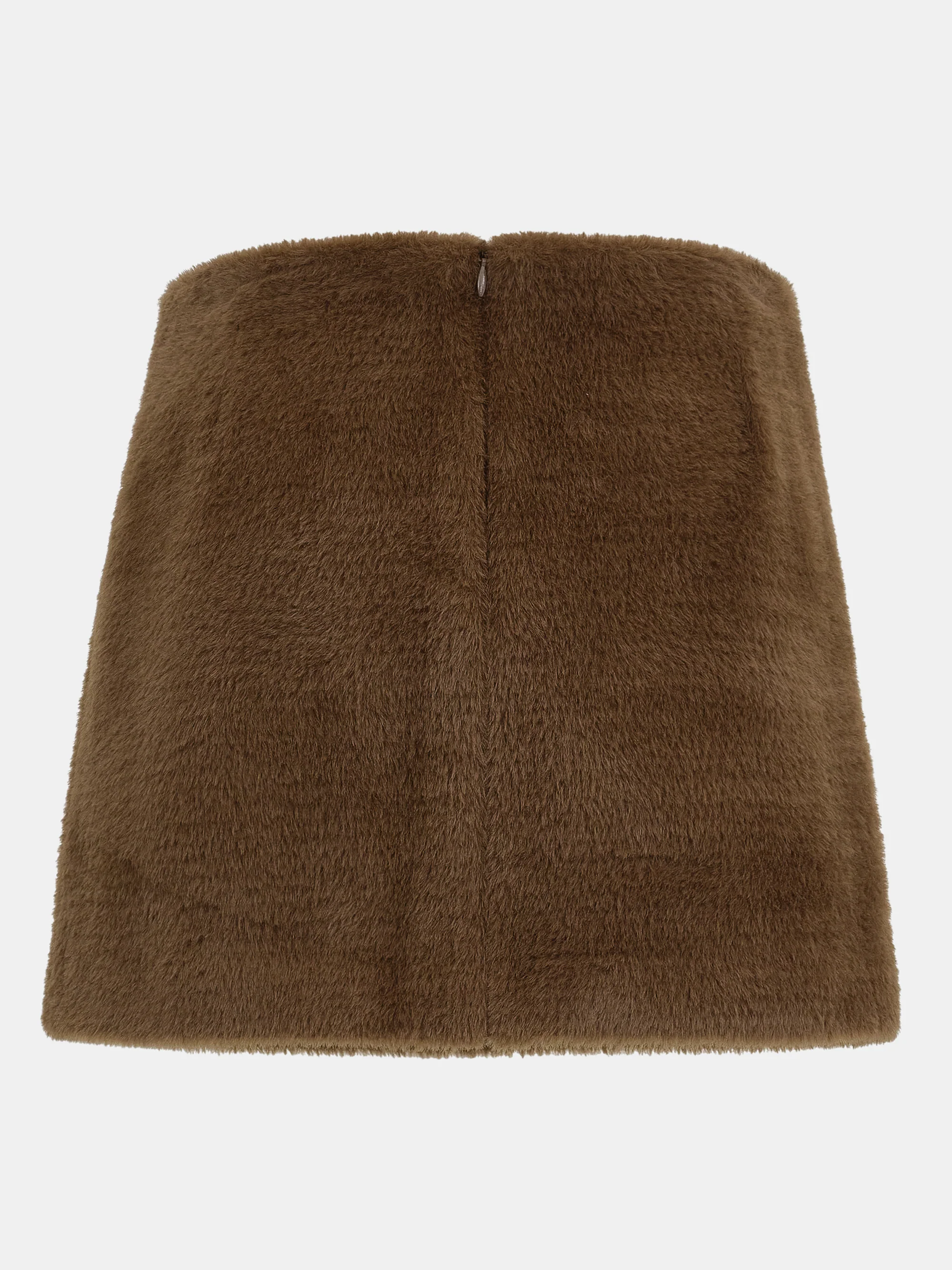 Short Pile Miniskirt, Brown - Image 5