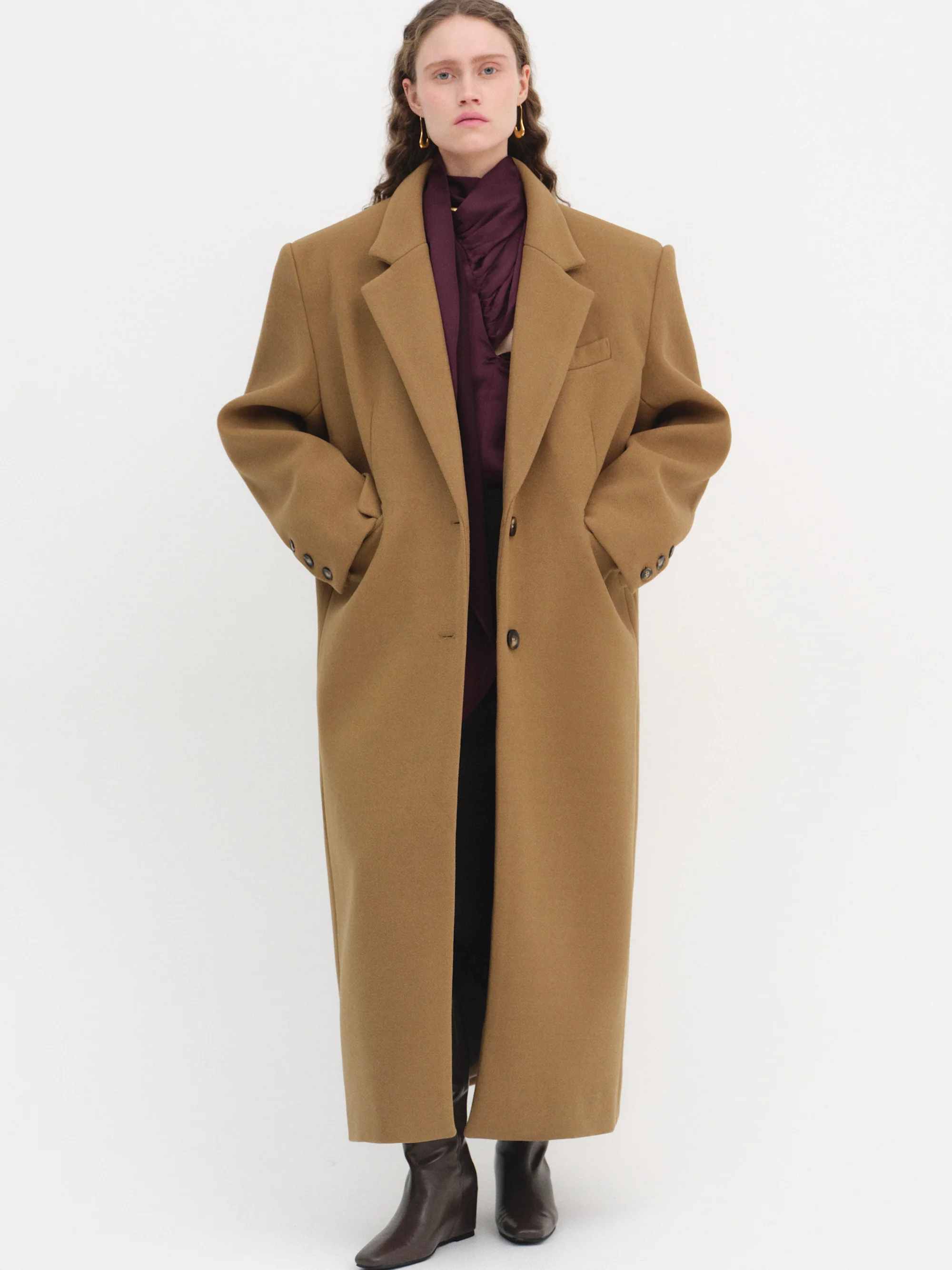 Single-breasted Maxi Coat, Nutshell
