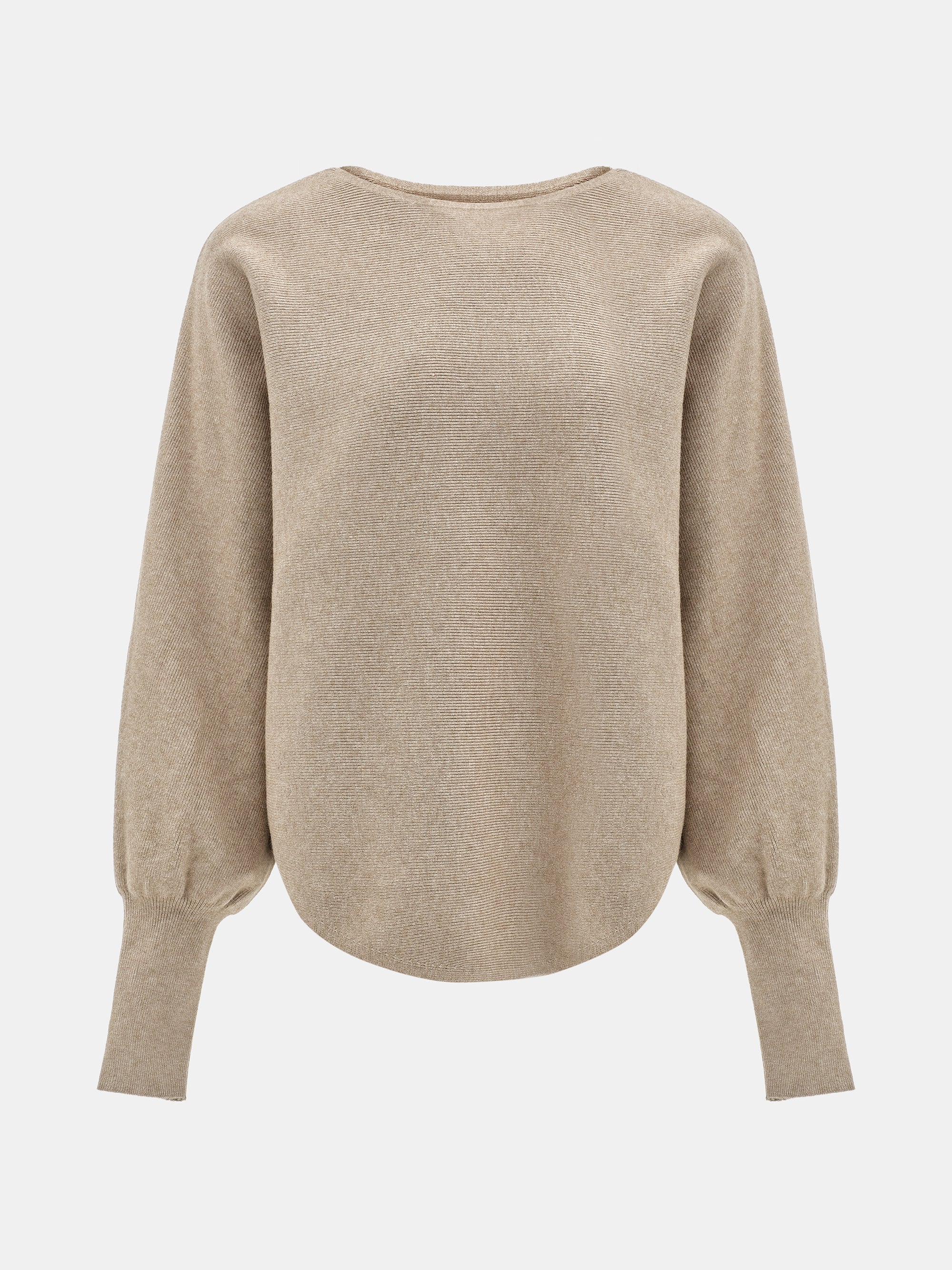 Skirt-Overlay Knit Set, Mocha - Image 9