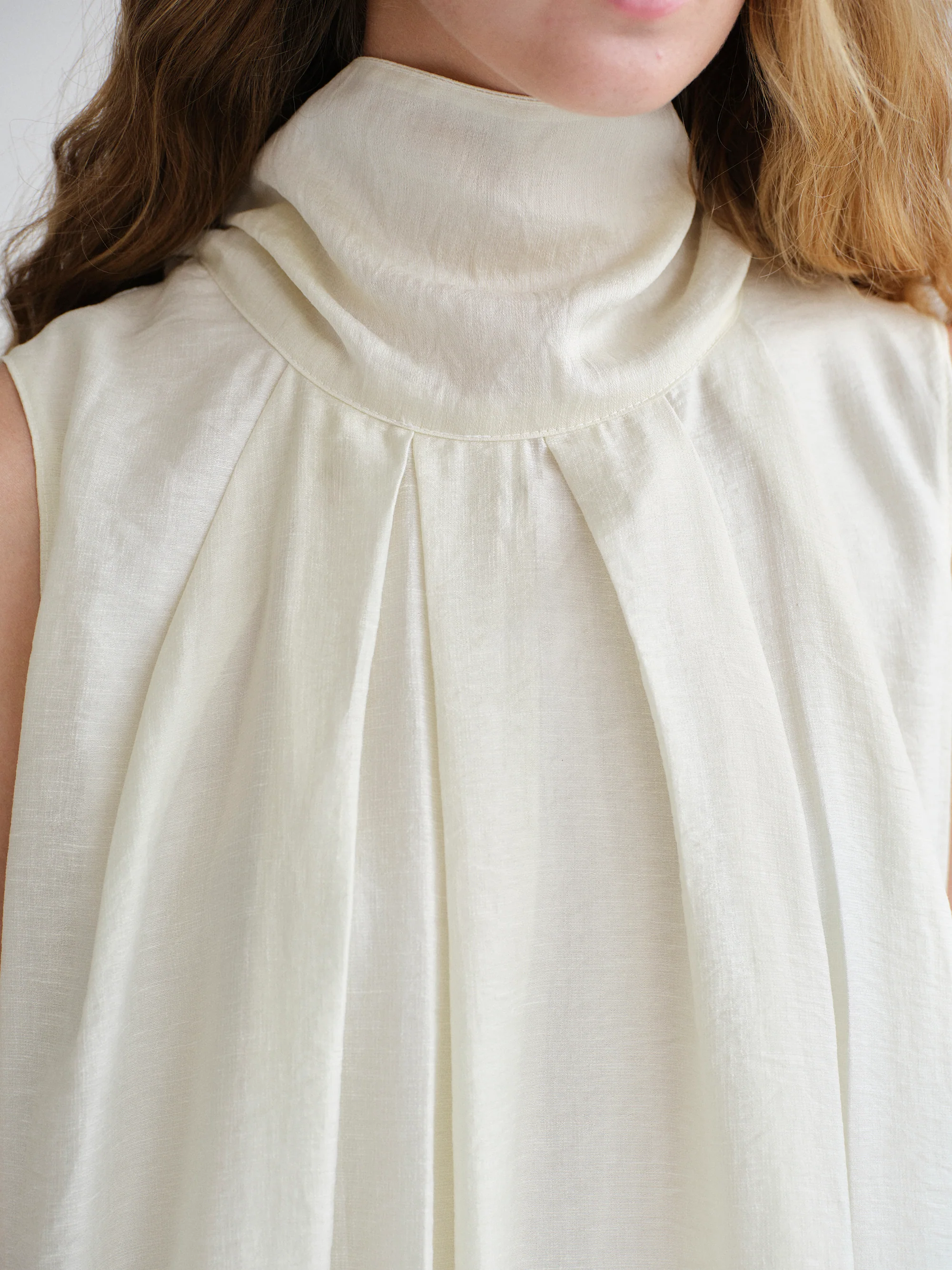 Sleeveless Scarf Dress, Birch - Image 6