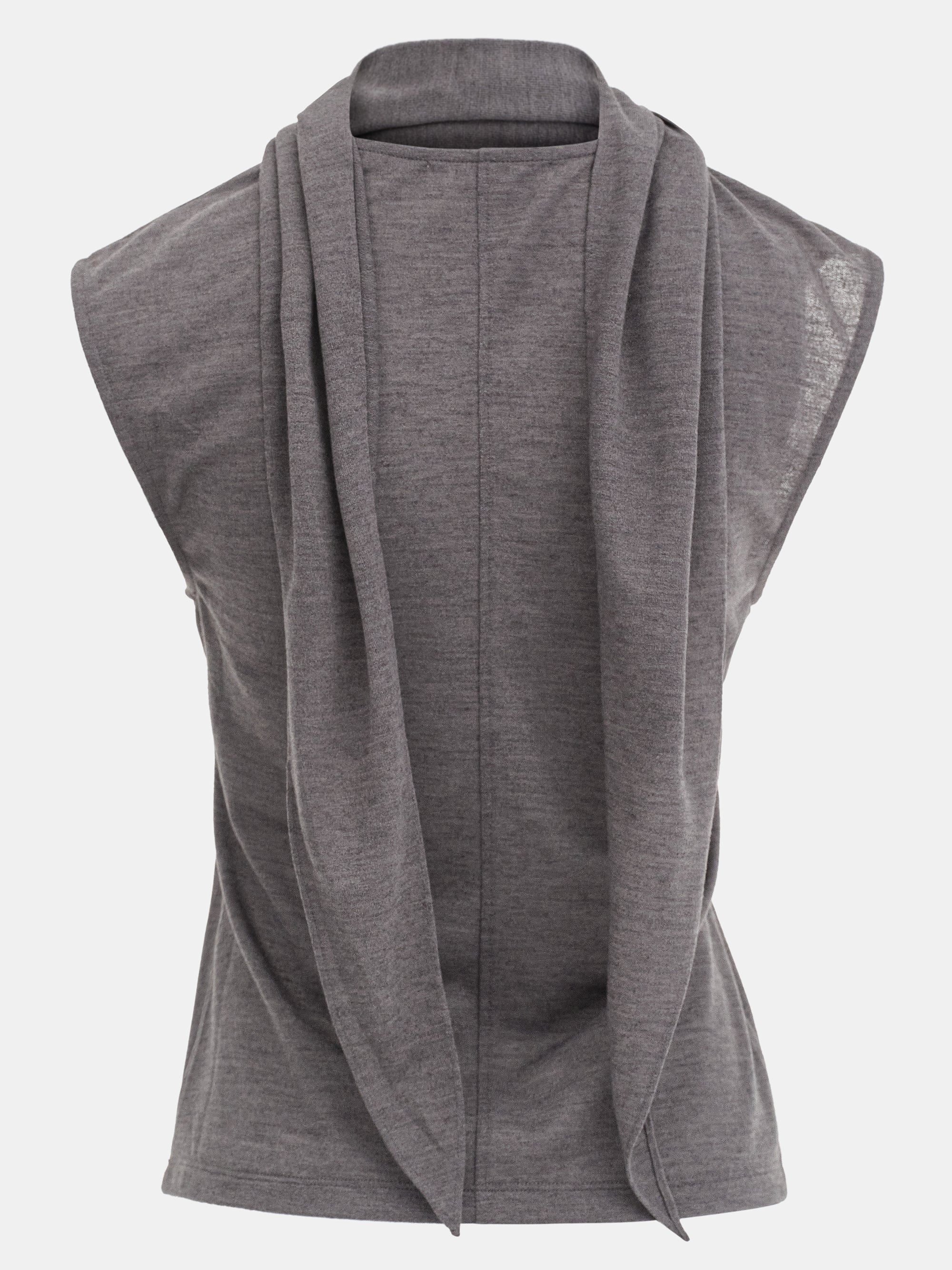 Sleeveless Scarf Top, Grey - Image 5